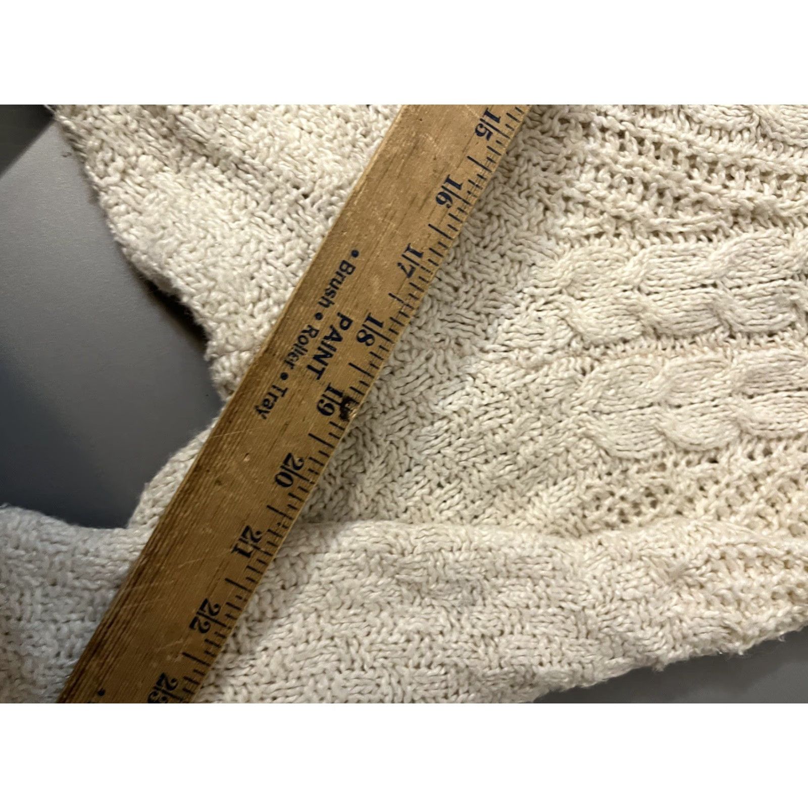 American Eagle Outfitters American Eagle Outfitters Sweater Crew Neck Long Sleeve Oversized Fall Winter Womens M Cream Ivory Cable-Knit Knit Pullover Casual Size M / US 6-8 / IT 42-44 - 5 Thumbnail