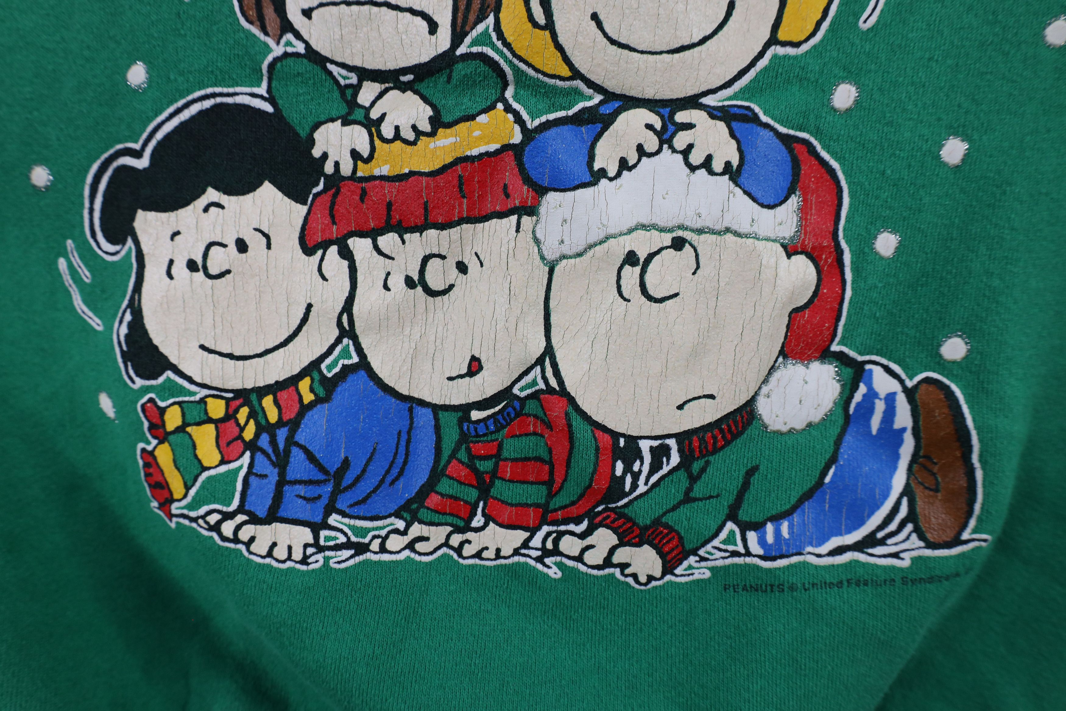 Vintage Vintage 90s Charlie Brown Peanuts Christmas Tree Sweatshirt Size US L / EU 52-54 / 3 - 7 Thumbnail