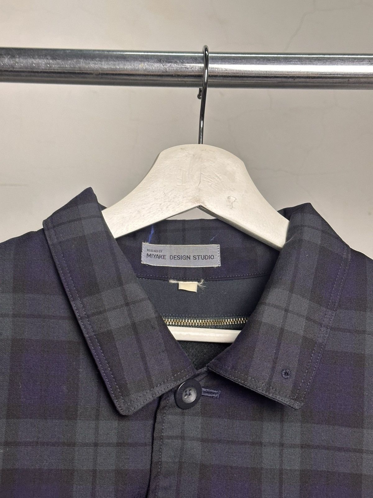 Issey Miyake 80’s Miyake Design Studio Tartan Bomber Jacket Size US L / EU 52-54 / 3 - 3 Thumbnail