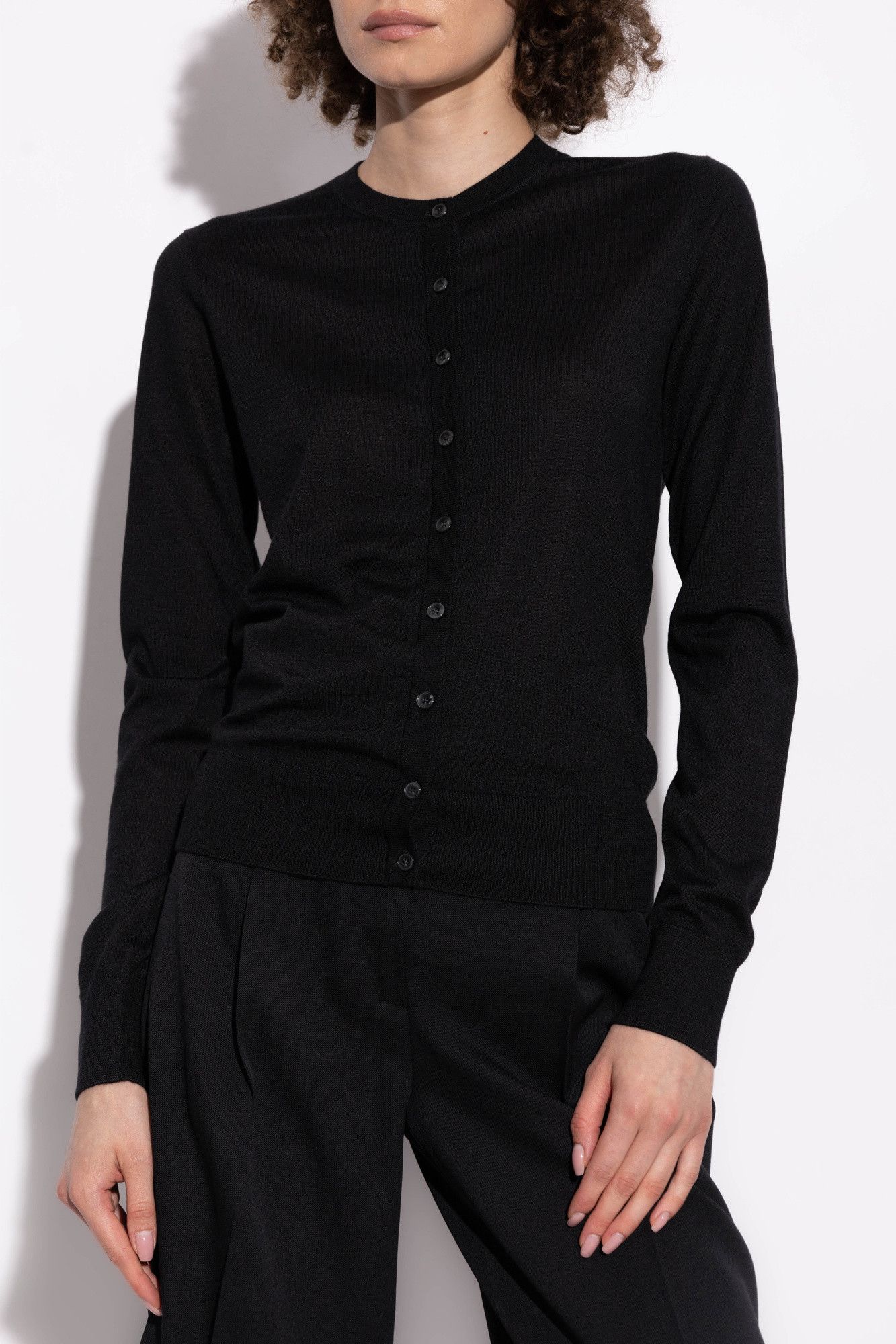 Dolce & Gabbana o1s22i1n0225 Cashmere & Silk Cardigan in Black Size S / US 4 / IT 40 - 3 Thumbnail