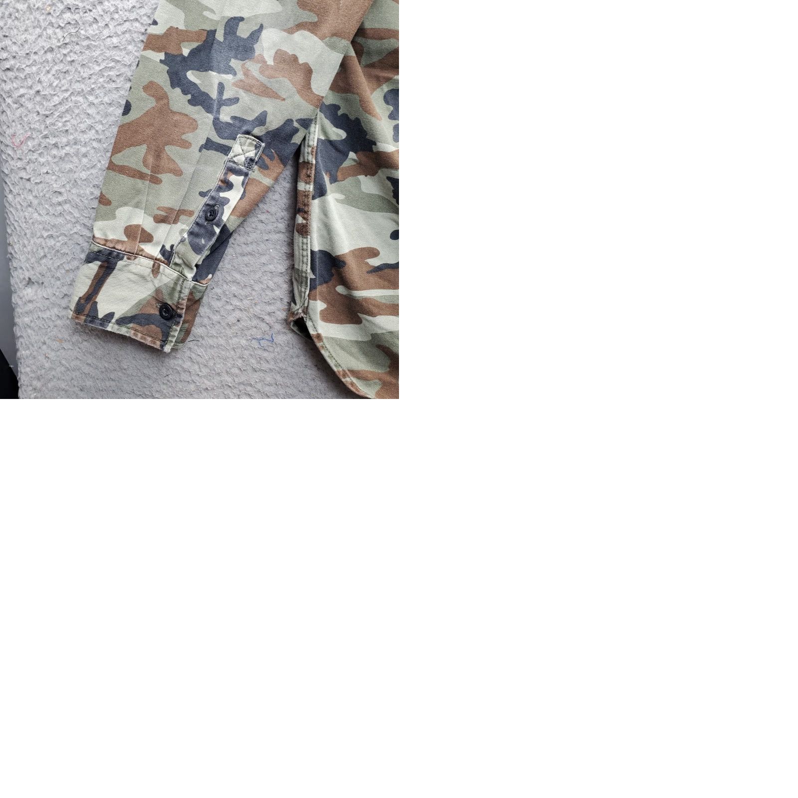 Pacsun PacSun Hooded Shirt Mens S Multi Camouflage Cotton Drawstring High Low Button Up Size US S / EU 44-46 / 1 - 9 Thumbnail
