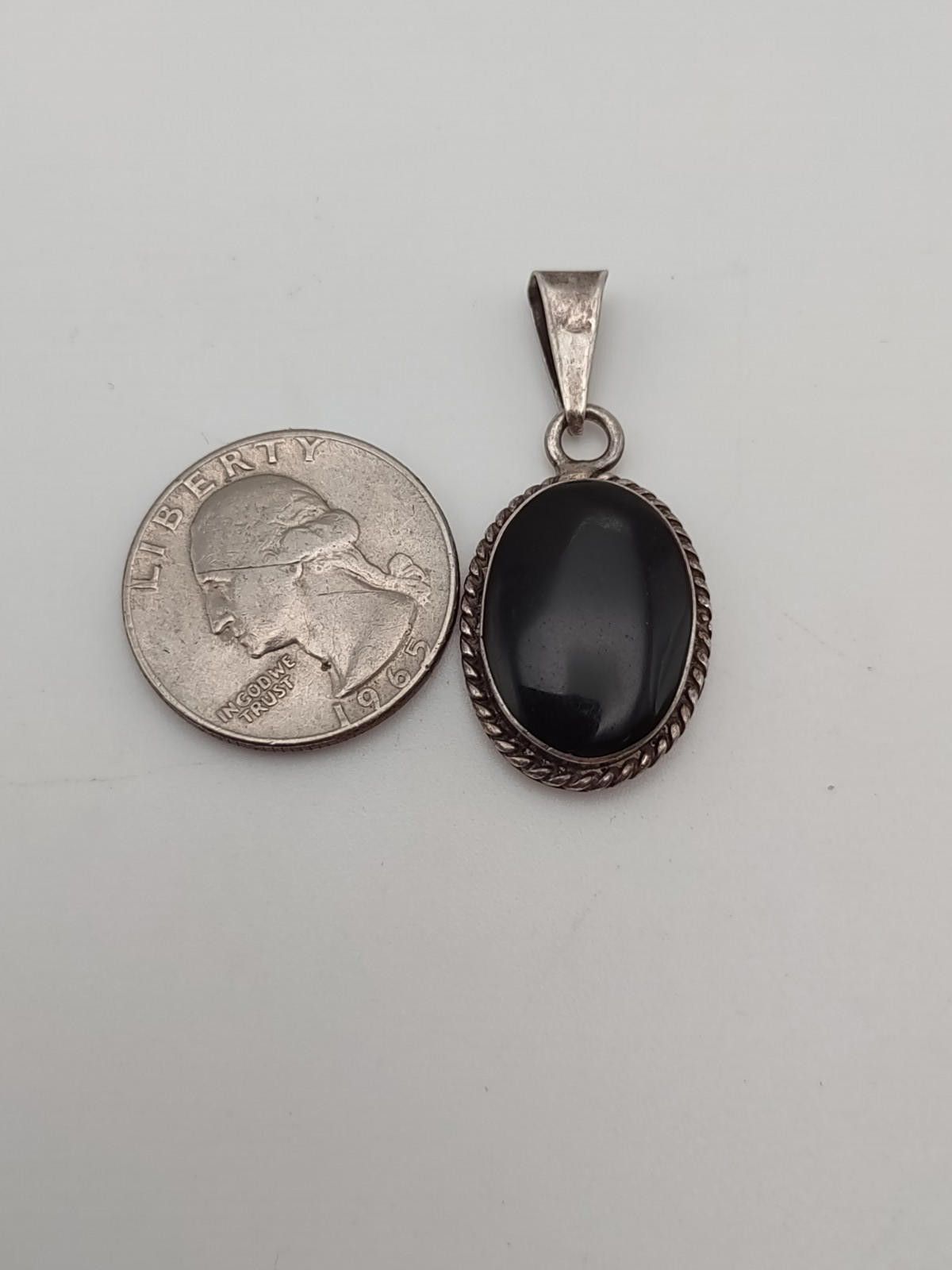 Other Taxco Mexican Sterling Silver Onyx Pendant TL-115 5.67 g Size ONE SIZE - 4 Thumbnail
