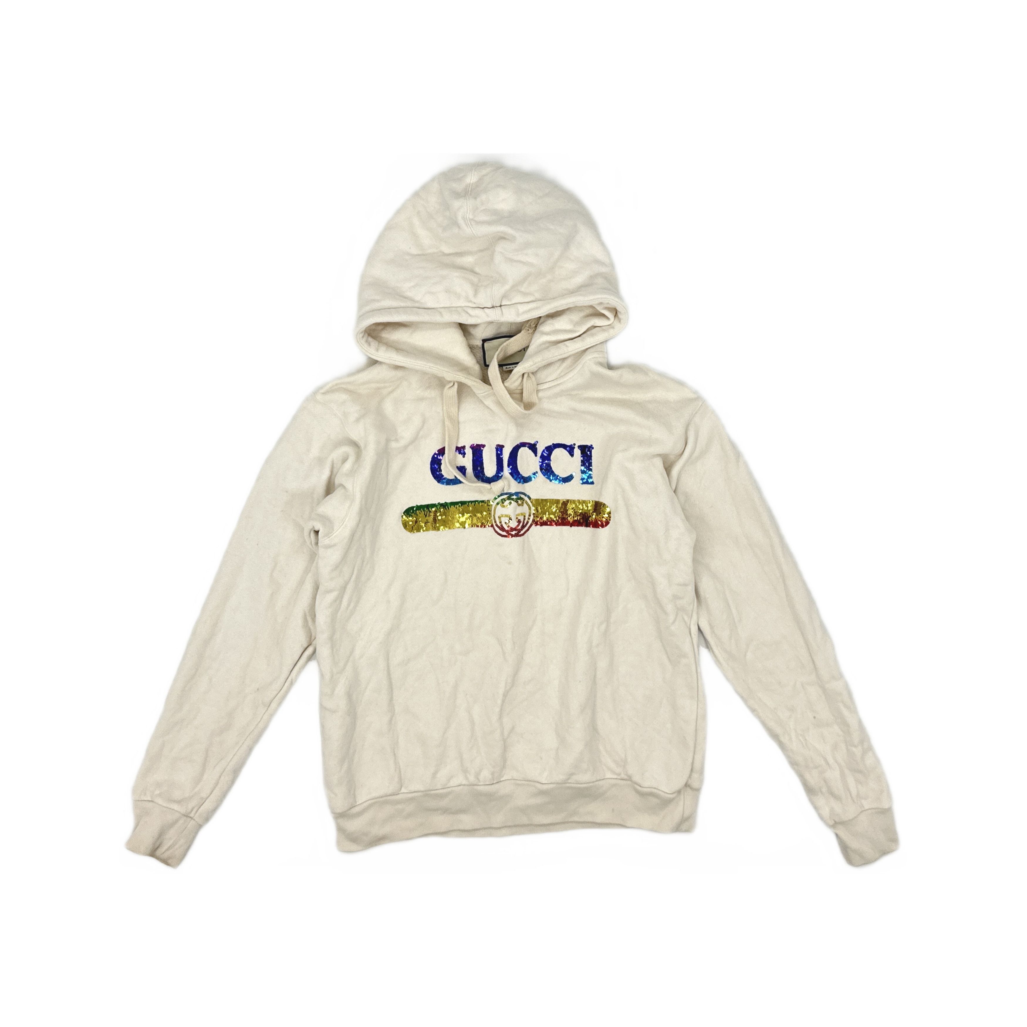 Gucci Gucci Sequin Logo Hoodie Size XS Size XS / US 0-2 / IT 36-38 - 1 Thumbnail