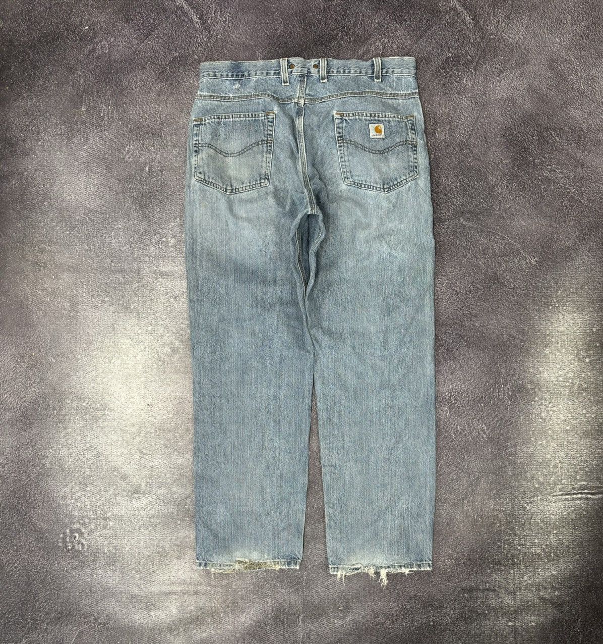 Carhartt Vintage Carhartt Washed Light Blue USA Hype Baggy Jeans Size US 36 / EU 52 - 1 Thumbnail