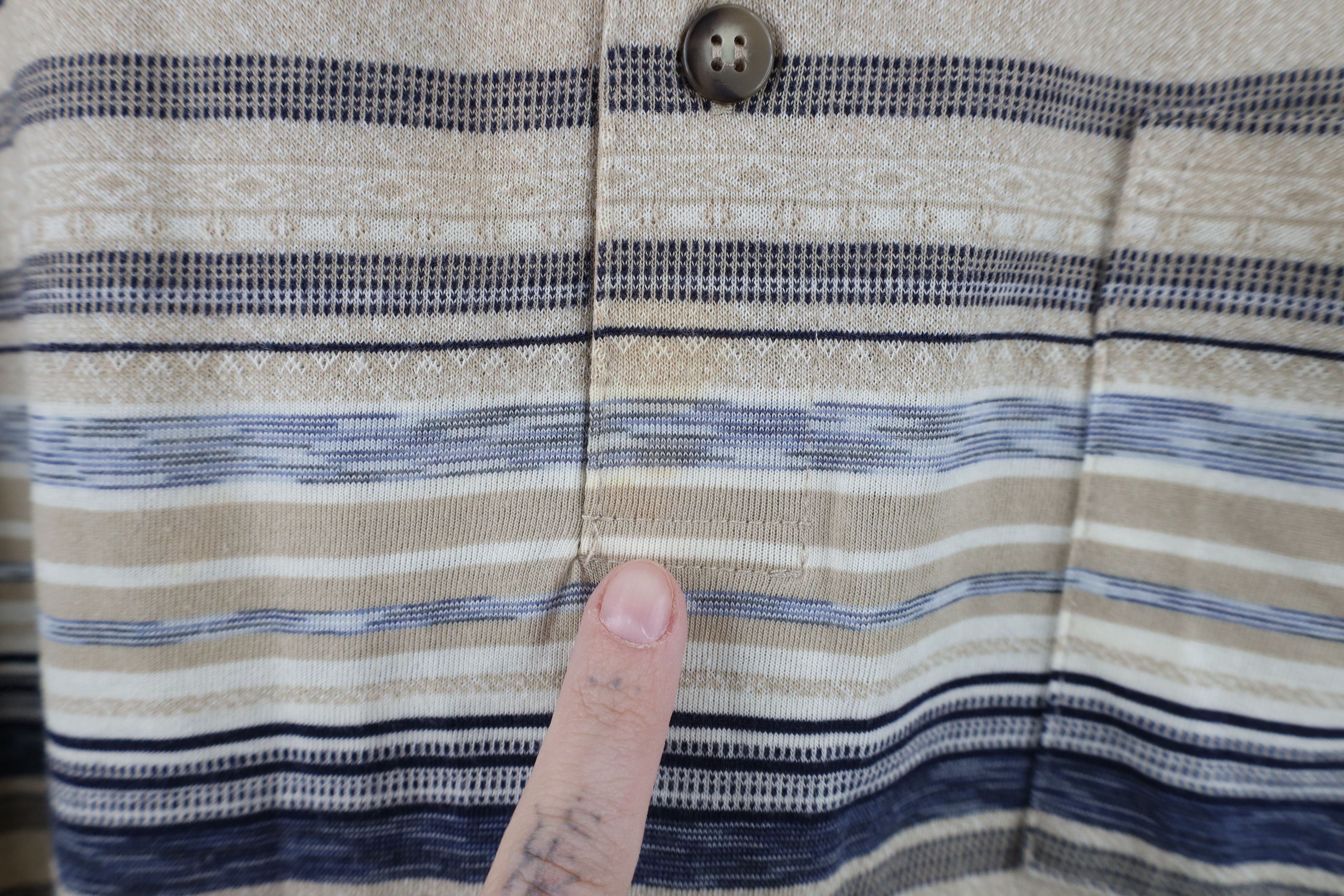 Vintage Vintage 90s Streetwear Striped Knit Golf Polo Shirt Size US XL / EU 56 / 4 - 4 Thumbnail