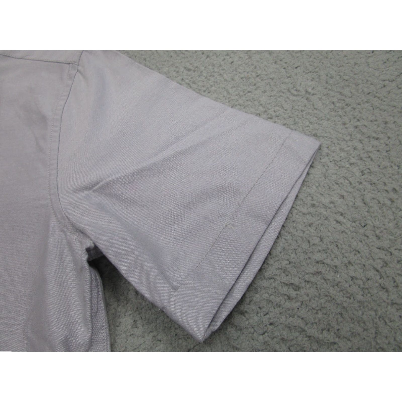 ONLY & SONS ONLY & SONS Shirt Mens Medium Gray Oxford Slim Fit Button Cuffed Short Sleeve Size US M / EU 48-50 / 2 - 5 Thumbnail