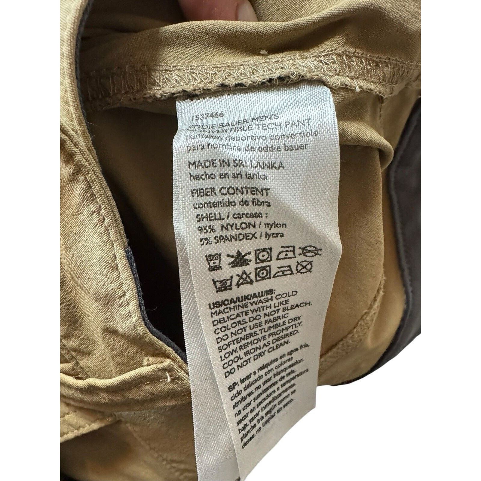 Eddie Bauer Eddie Bauer Hiking Outdoor Convertible Tech Pants Khaki Size US 36 / EU 52 - 7 Thumbnail