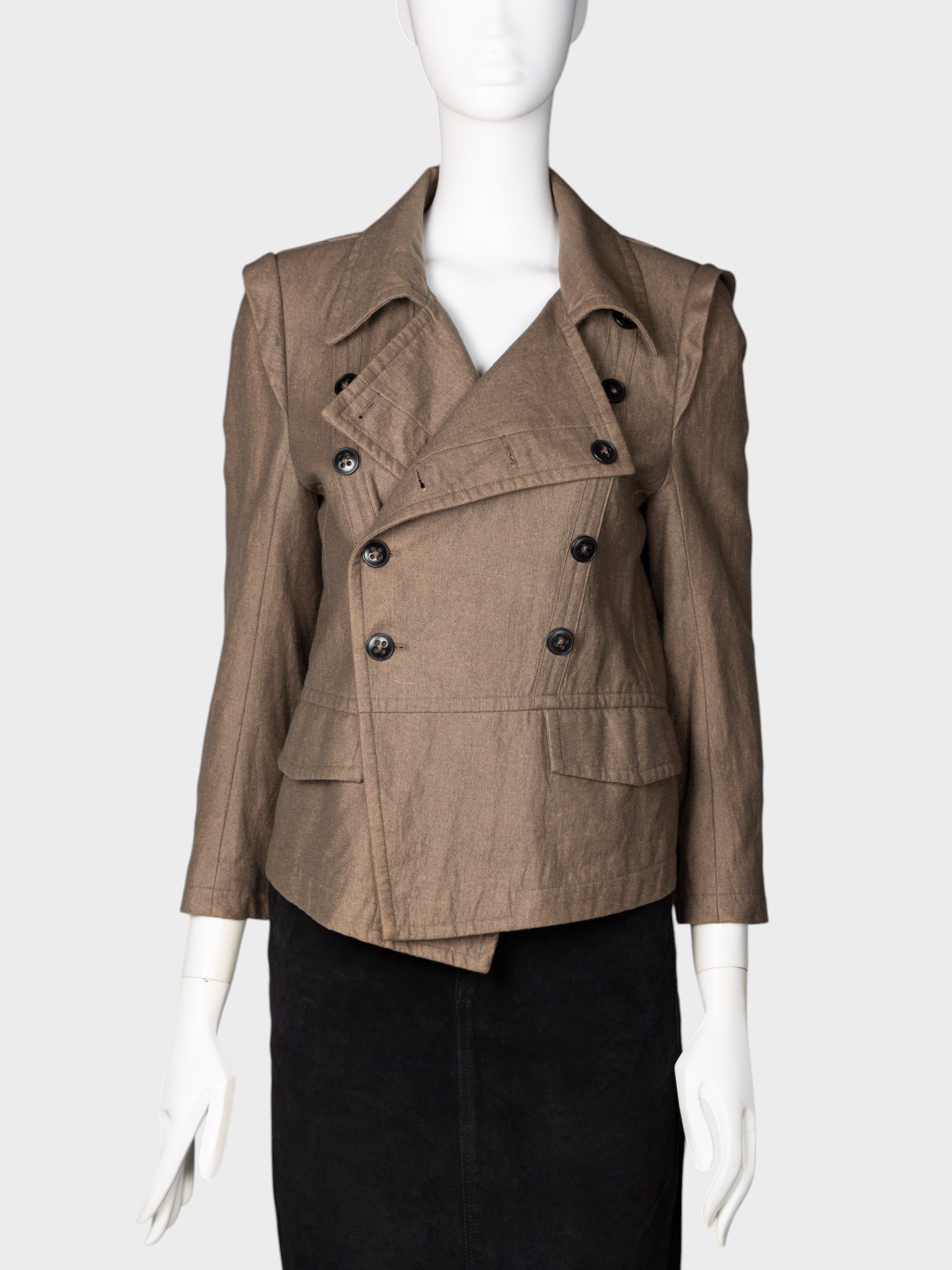 Ann Demeulemeester vintage Ann Demeulemeester double breast wool jacket Size M / US 6-8 / IT 42-44 - 2 Thumbnail