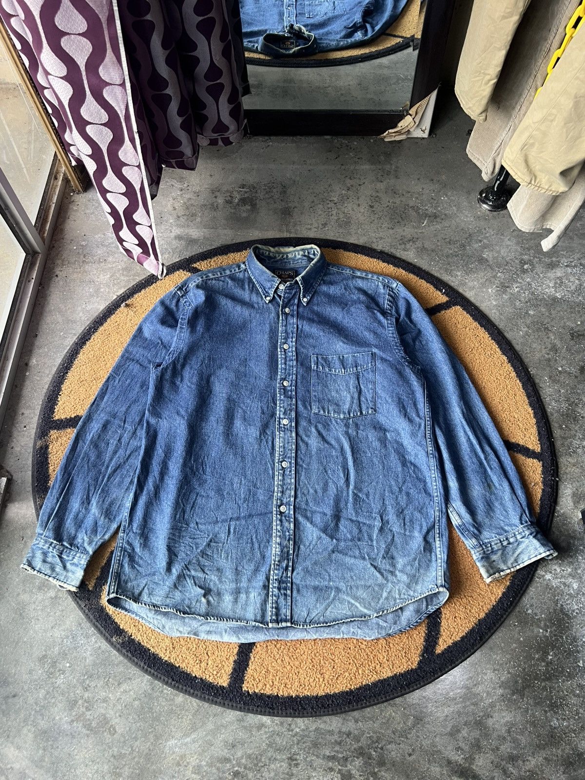 Chaps Ralph Lauren 🔥Vintage Chaps Ralph Lauren Long Sleeve Denim Shirt Size US L / EU 52-54 / 3 - 1 Thumbnail
