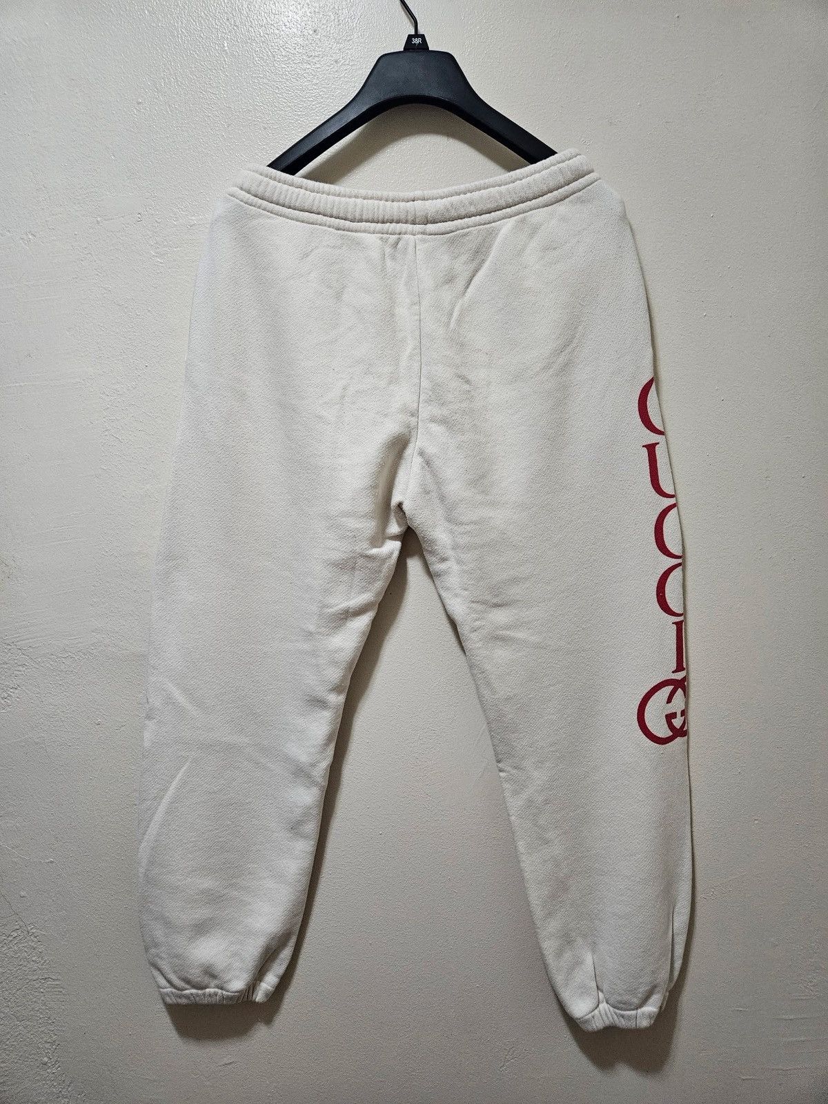 Gucci Red GG Side Logo White Joggers Size US 34 / EU 50 - 6 Thumbnail