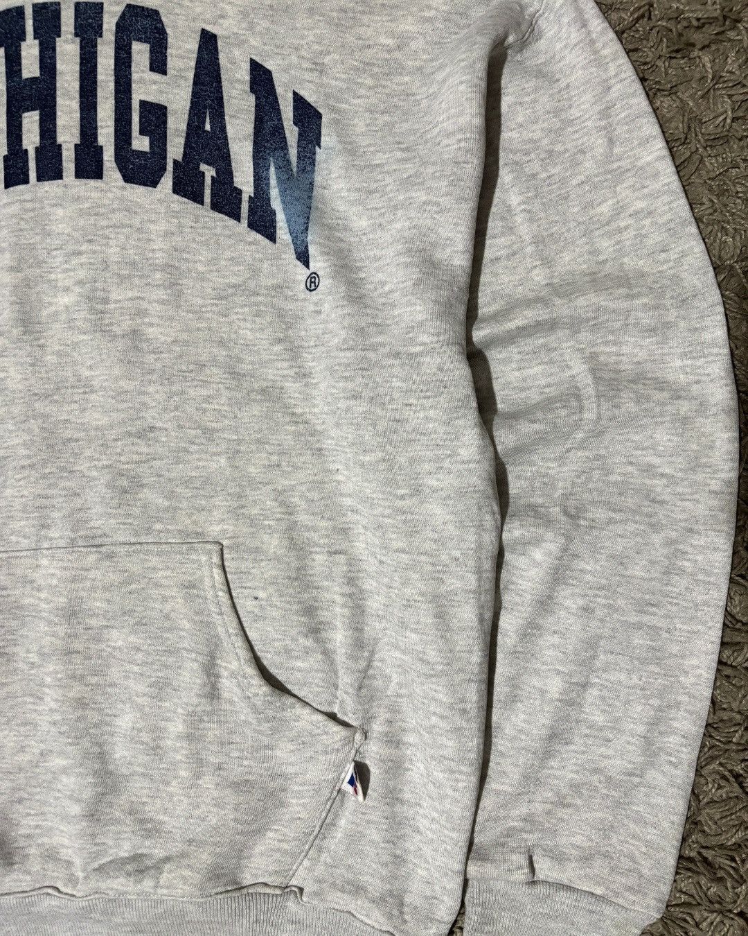 Russell Athletic 1990’s Russell Athletic “Michigan” Ash Grey Hoodie Size US L / EU 52-54 / 3 - 2 Thumbnail