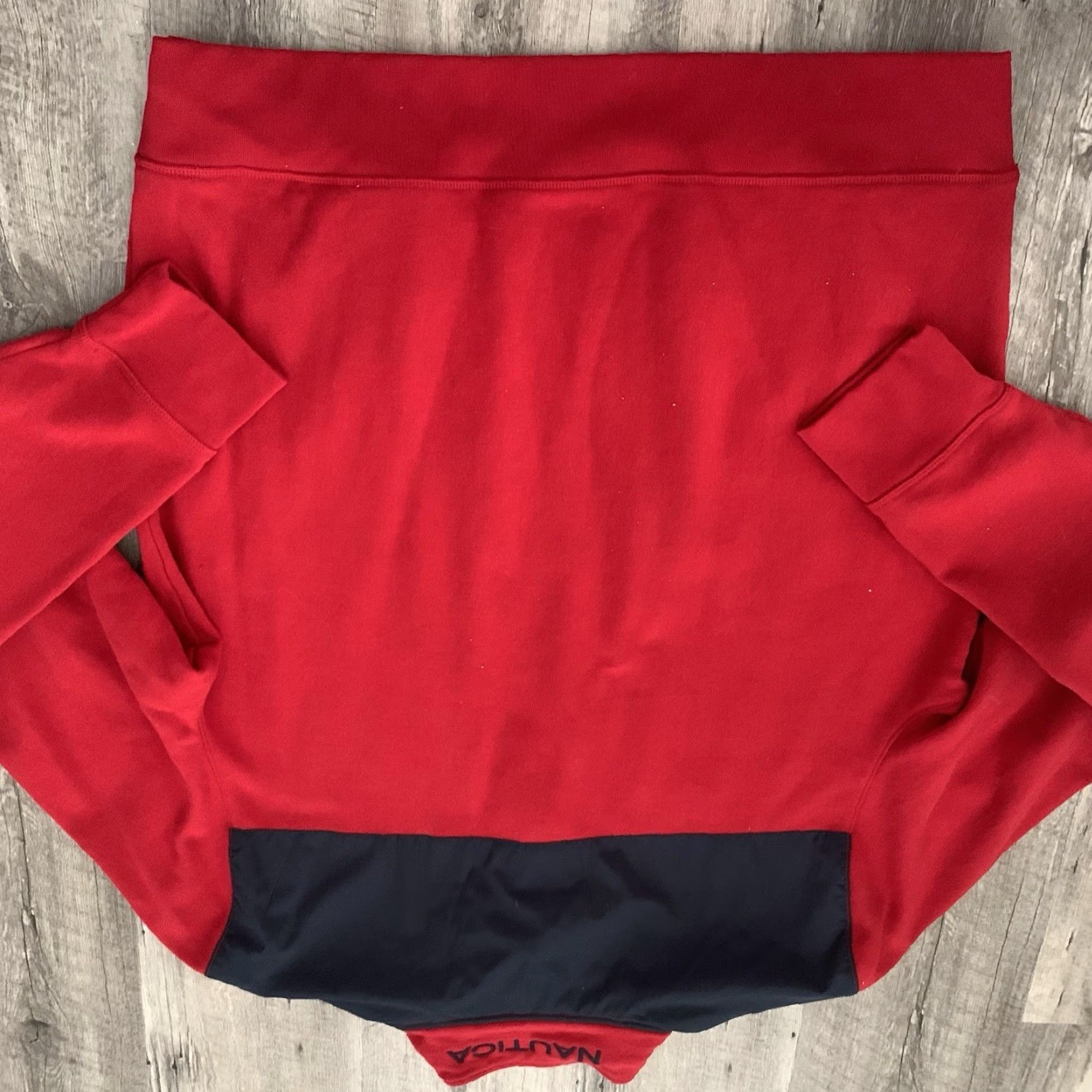 Nautica NAUTICA 1/4 Zip Sweatshirt Mens Sz XL Red Colorblock Pullover Logo Mock Collar Size US XL / EU 56 / 4 - 5 Thumbnail