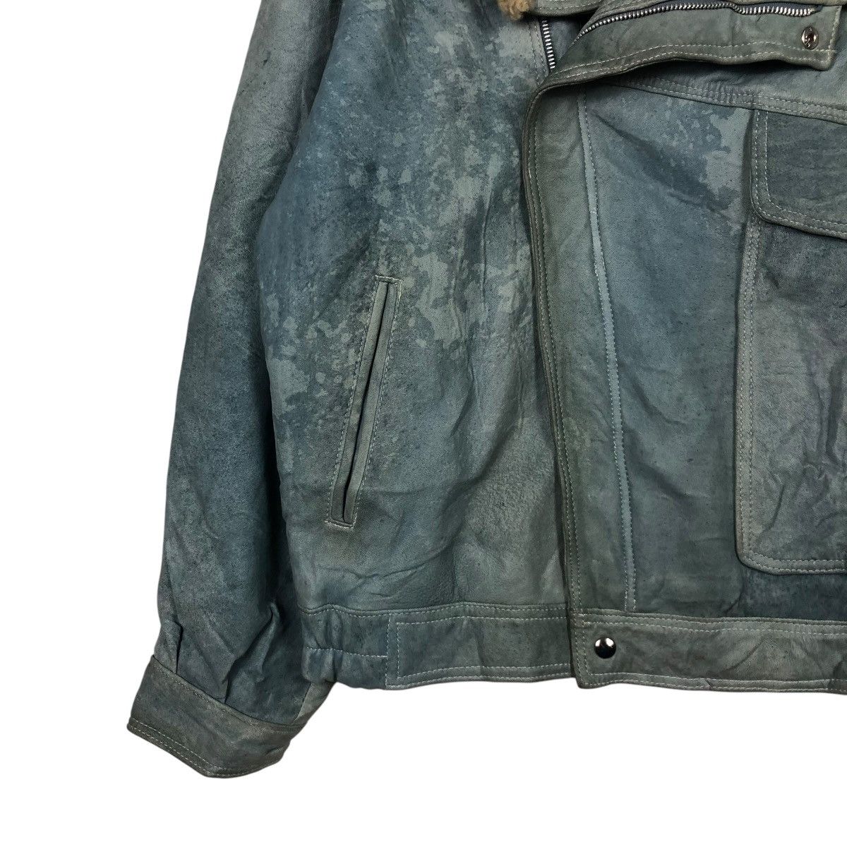 Vintage 🔥VINTAGE LEATHER JACKET DOUBLE COLLAR SHERPA GEROME SPAIN Size US M / EU 48-50 / 2 - 4 Thumbnail