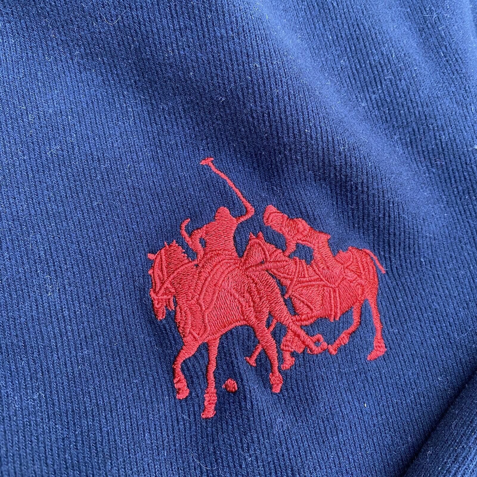 Polo Ralph Lauren VTG 90s Polo Ralph Lauren Blue Sweater Pony Mens M/L Striped Size US L / EU 52-54 / 3 - 5 Thumbnail