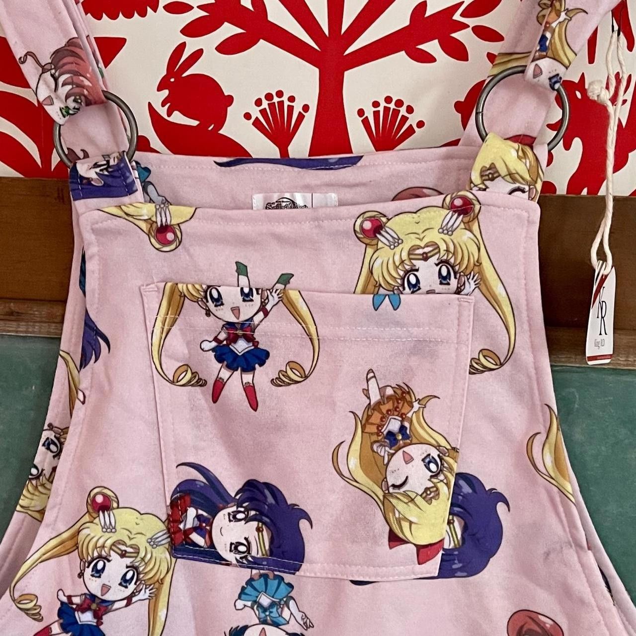 Designer Sailor Moon Cartoon Print Overalls – S/M Size 28" / US 6 / IT 42 - 2 Thumbnail