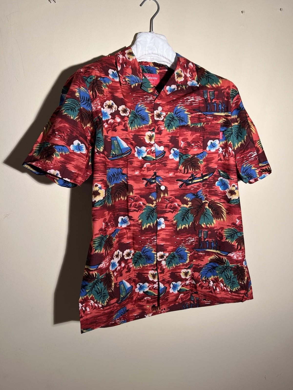Supreme SS12 Supreme Hawaiian Shirt Red L Large 2012 Size US L / EU 52-54 / 3 - 3 Thumbnail