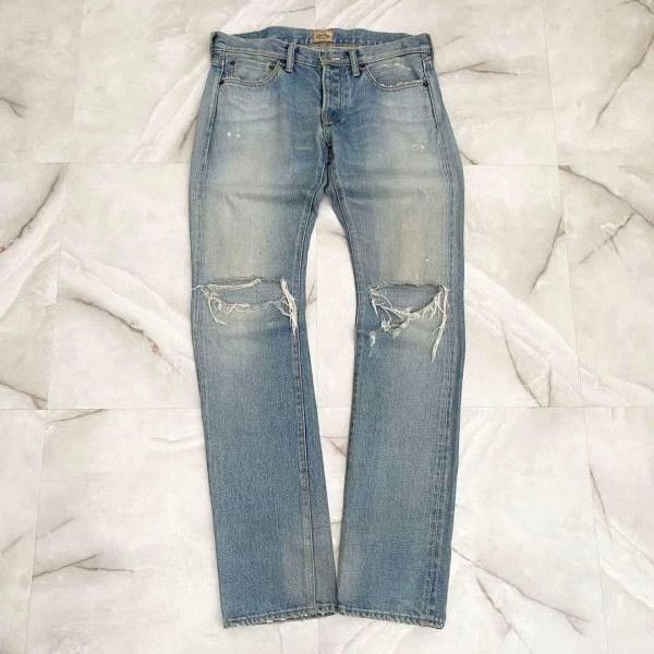 Marblesoda MARBLES Crash Denim Damage Jeans Japan Size US 31 - 1 Thumbnail