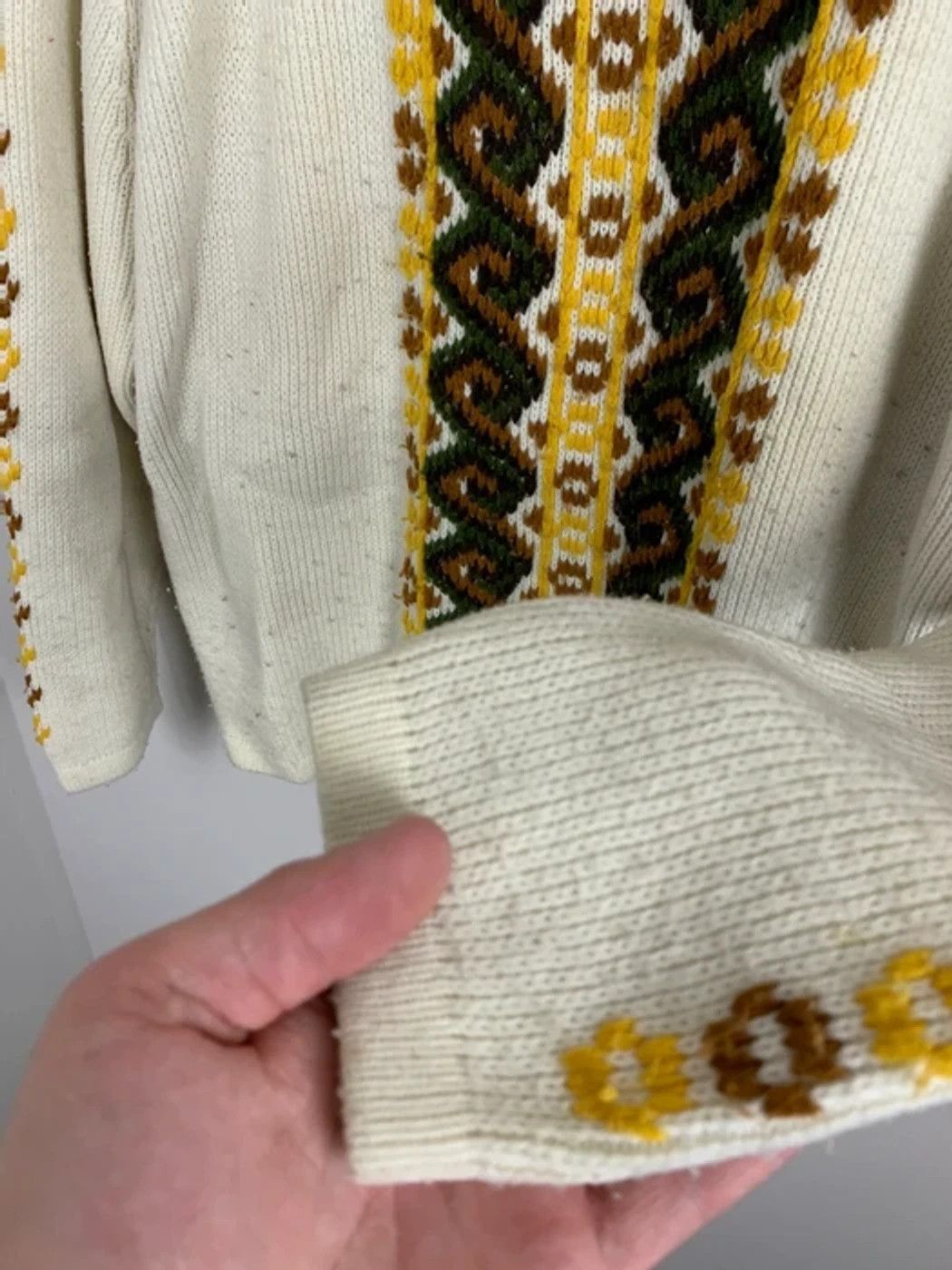 Vintage Vintage Daisy Chain Cable Knit Sweater Size US S / EU 44-46 / 1 - 1 Thumbnail