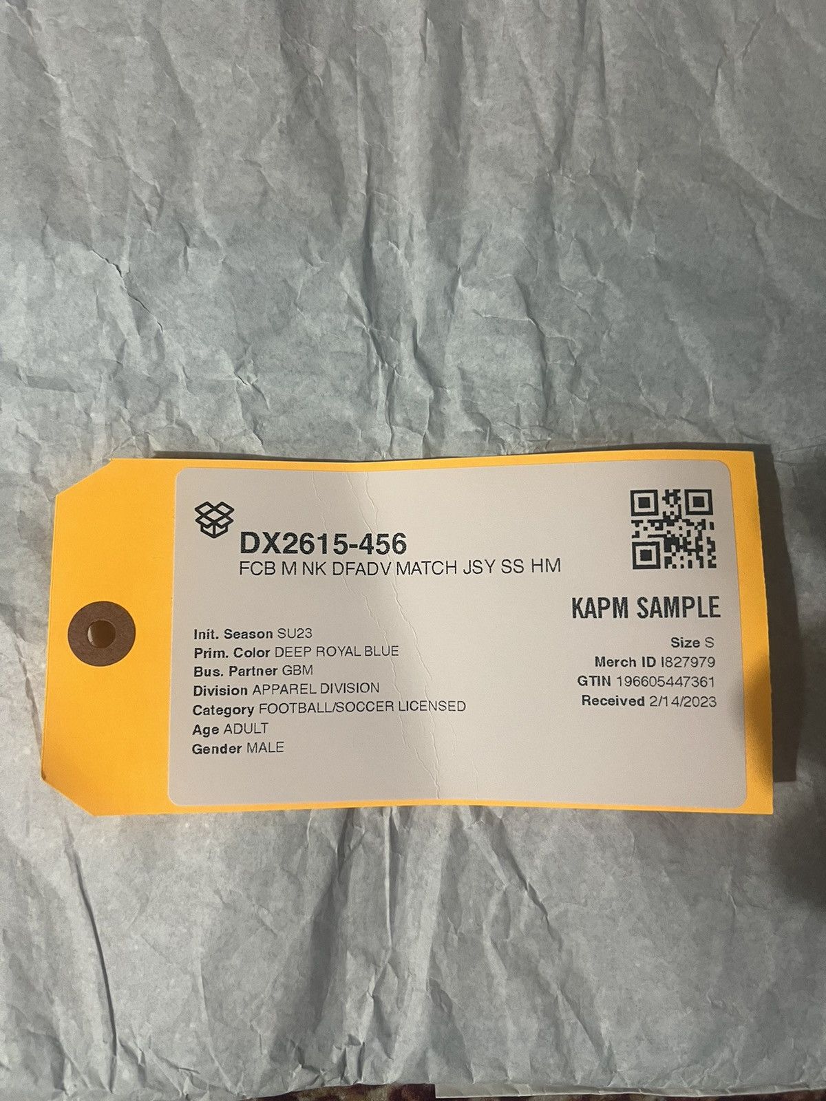 Nike FC Barcelona 2023/24 Match Home Soccer Jersey(Sample Pair) Size US S / EU 44-46 / 1 - 5 Thumbnail