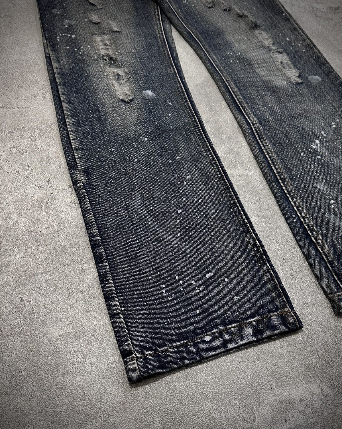 Japanese Brand Y2k Breath Mint Double Waist Distressed Jeans Lgb Ifsix Size US 30 / EU 46 - 4 Thumbnail