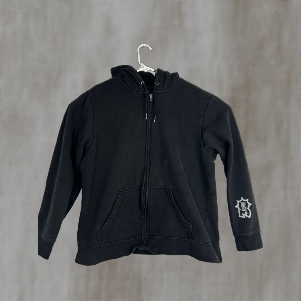XL Blizzard Entertainment Zip Up Hoodie Men's Black Heather 80% Cotton 20% Poly Full Zip Hooded Pockets Logo Winter Fall Spring