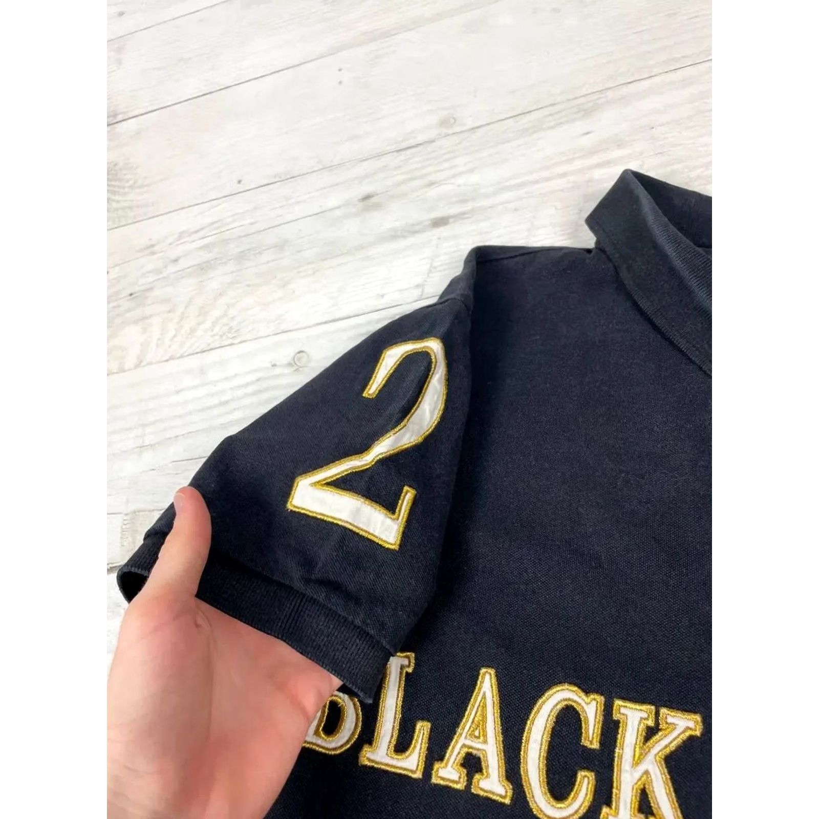 Polo Ralph Lauren VINTAGE Polo Ralph Lauren Rugby Shirt Black Mens Size XL Big Pony Size US XL / EU 56 / 4 - 5 Thumbnail