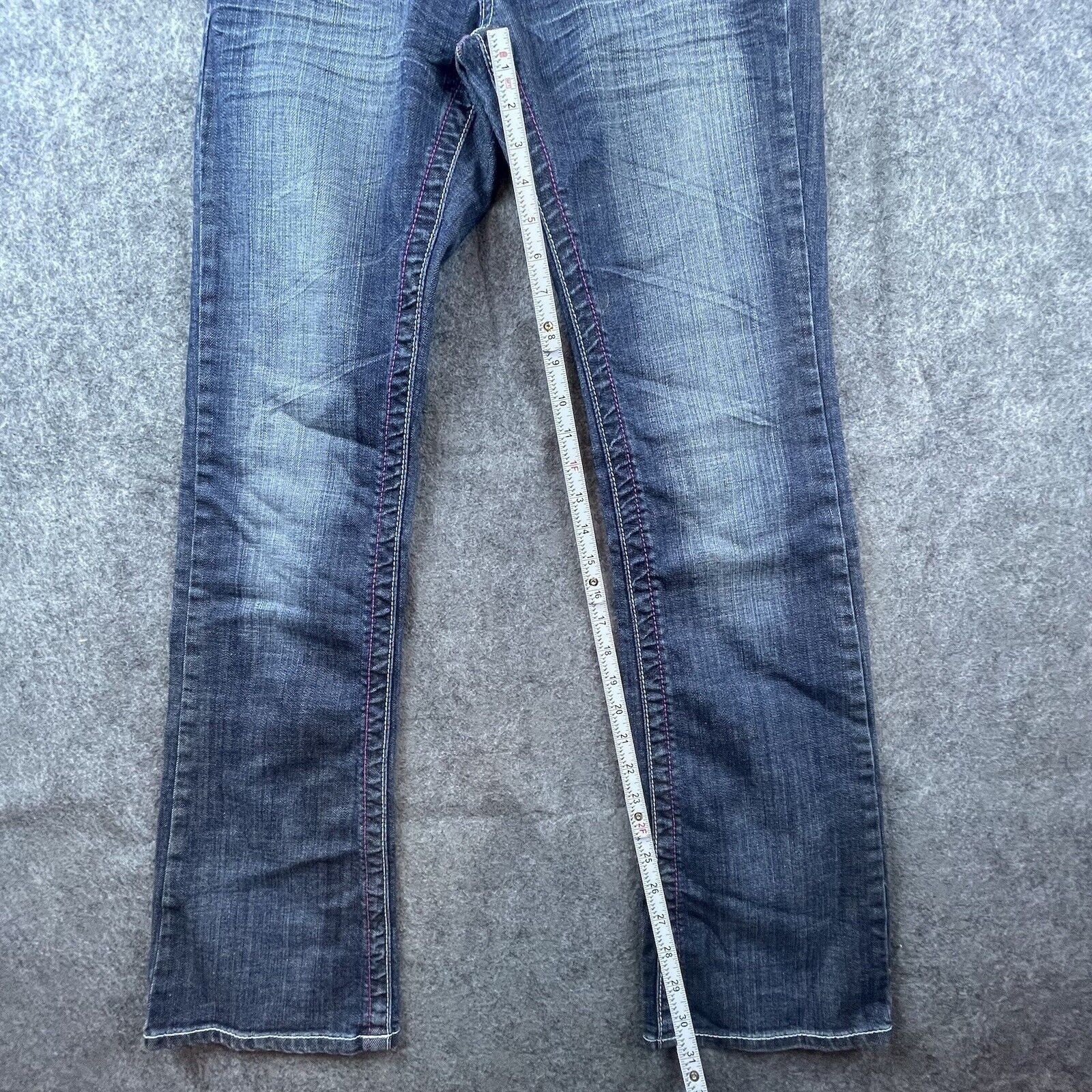 Akademiks Akademiks Jeans Womens 28 Boot Flap Pockets Rainbow Mushroom Size 28" / US 6 / IT 42 - 7 Thumbnail
