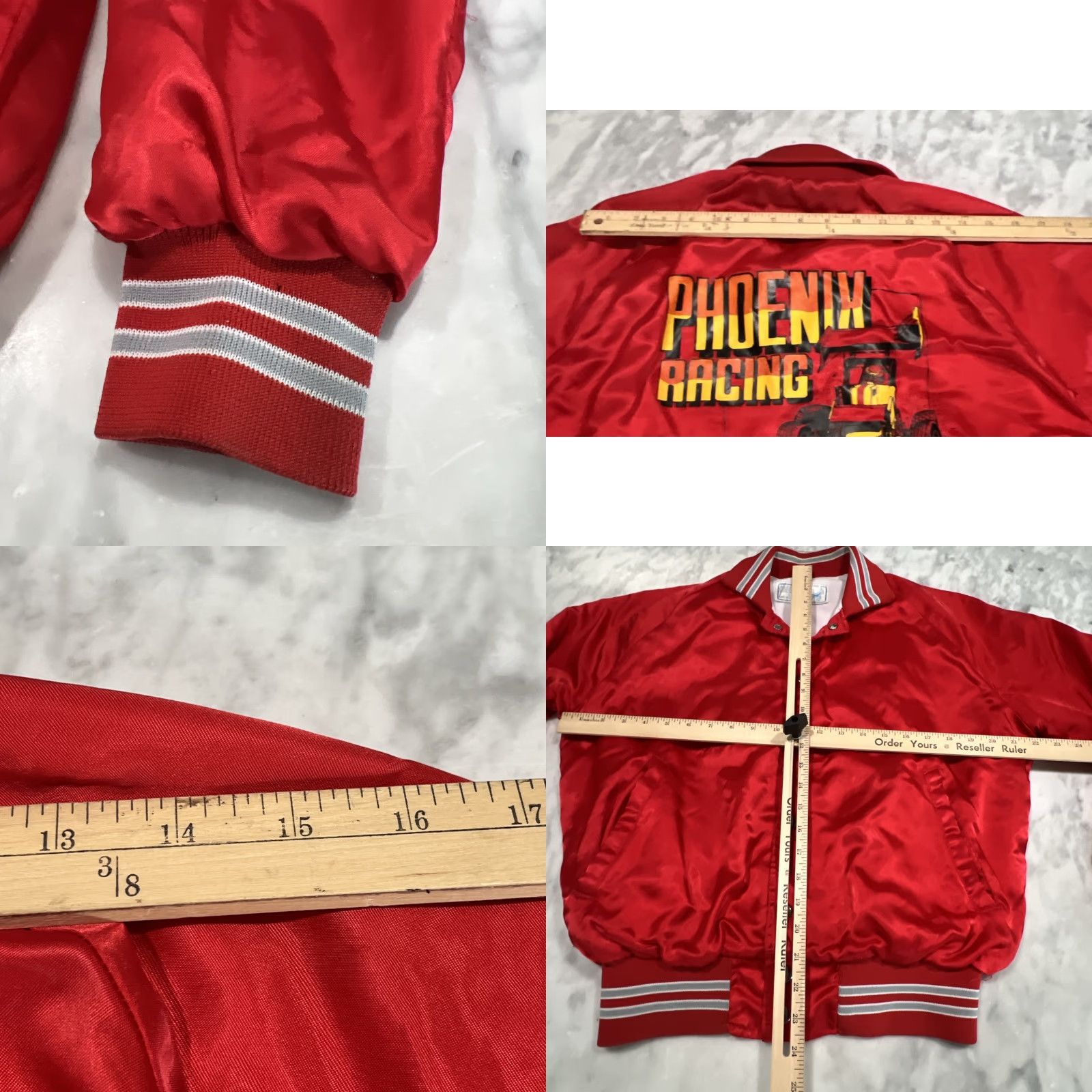 Vintage VINTAGE Capricorn Satin Jacket Men’s M Red Sprint Car Phoenix Racing Association Made USA Size US M / EU 48-50 / 2 - 8 Thumbnail