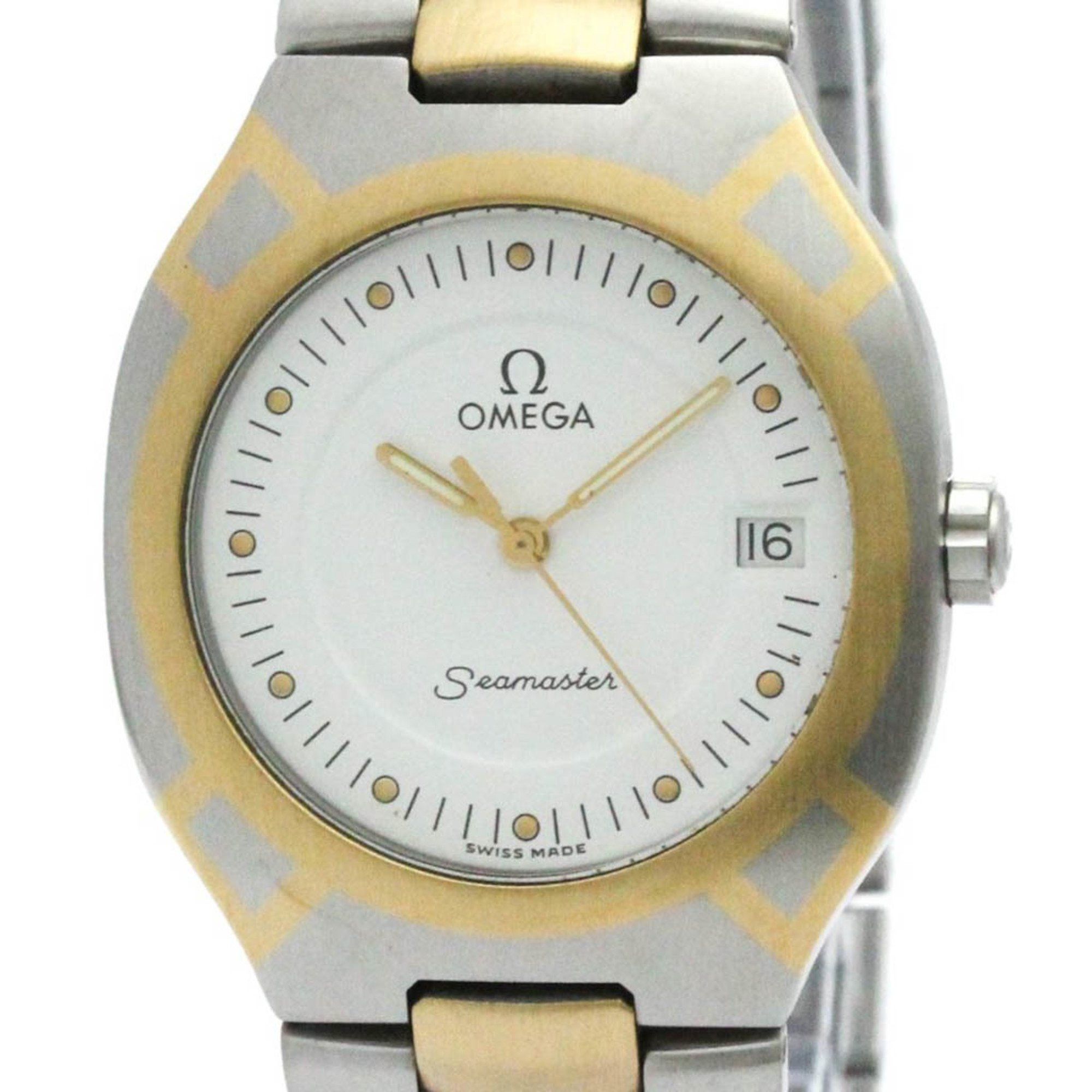 Omega Polished OMEGA Seamaster Polaris 18K Gold Steel Mens Watch 396.1022 BF581256 Size ONE SIZE - 1 Thumbnail