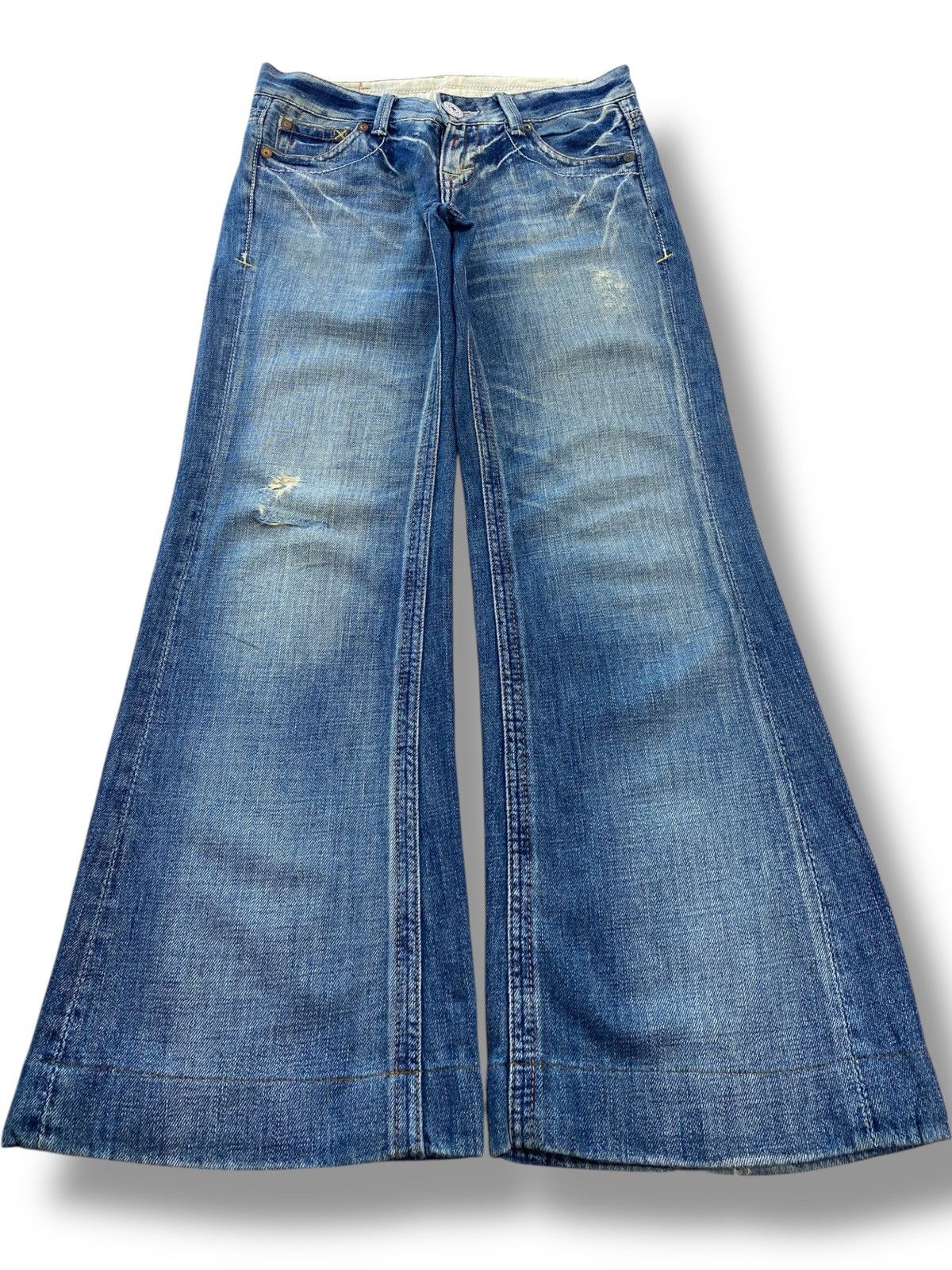 Japanese Brand Japanese Brand Faded Wash Style Flare Leg Jeans Size US 32 / EU 48 - 1 Thumbnail