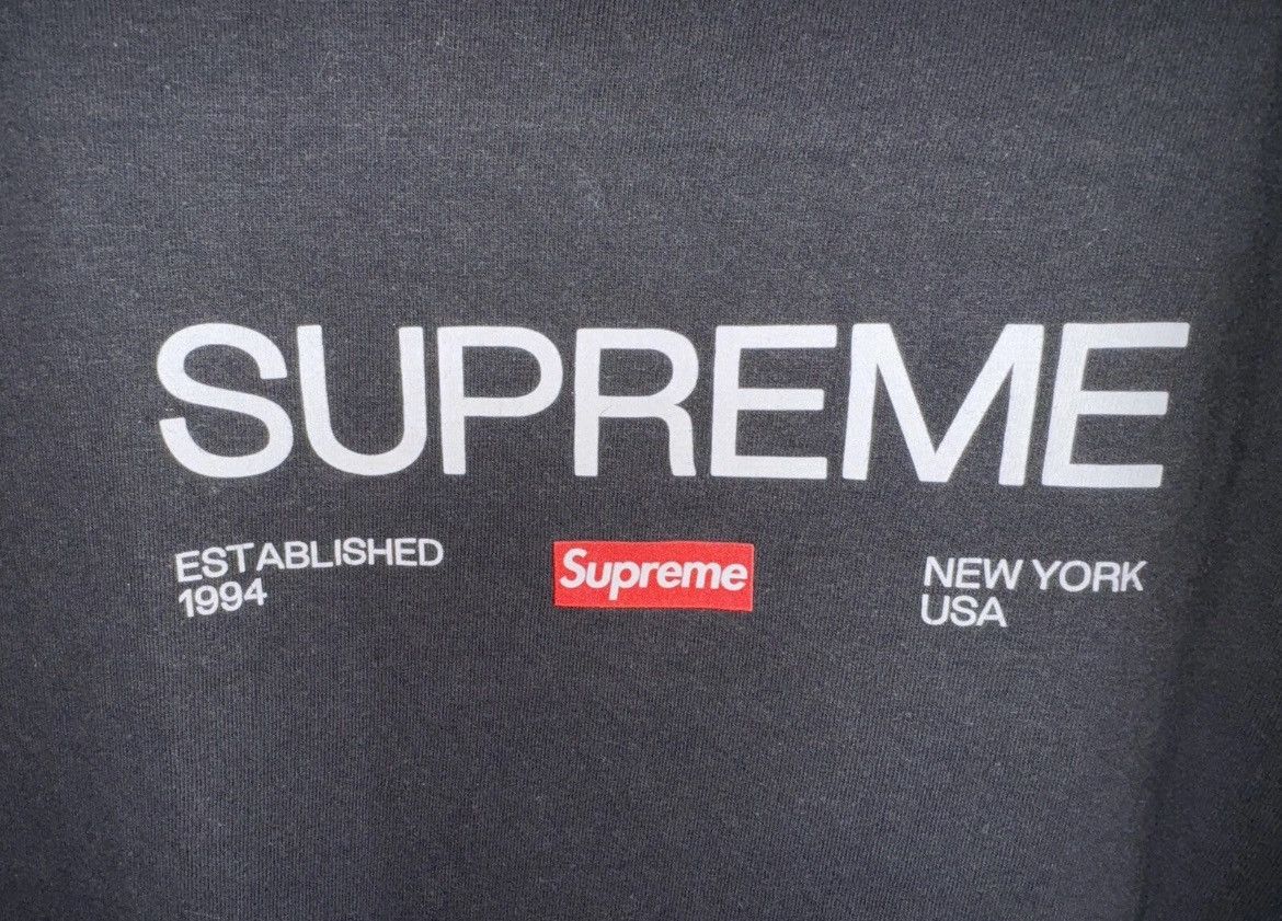 Supreme 2021 Supreme Est. 1994 Tee Black Size Extra Large Size US XL / EU 56 / 4 - 3 Thumbnail