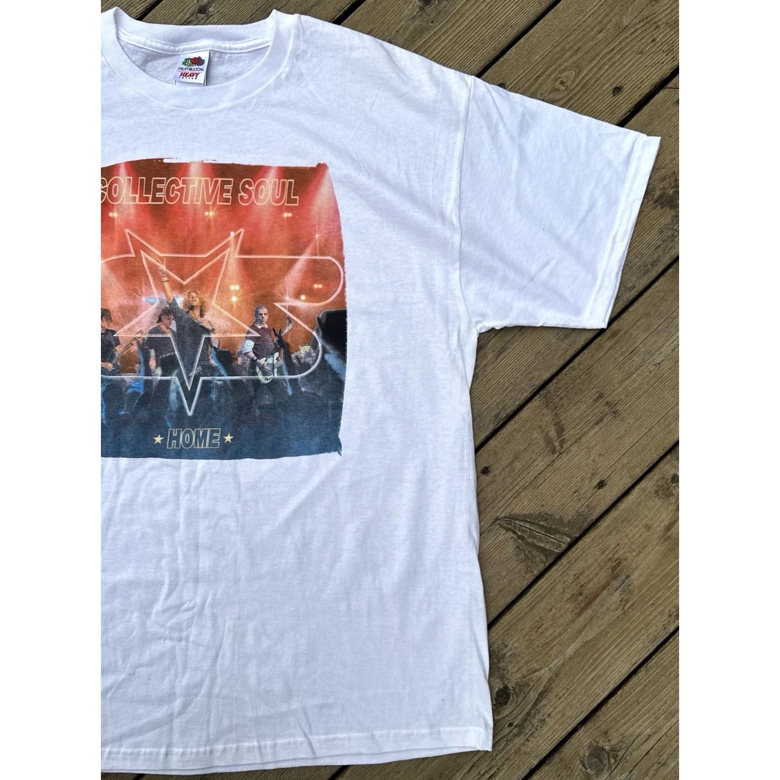 Fruit Of The Loom VINTAGE Collective Soul Home Tour Band T Shirt White Graphic Y2K Shirt XL Size US XL / EU 56 / 4 - 3 Thumbnail