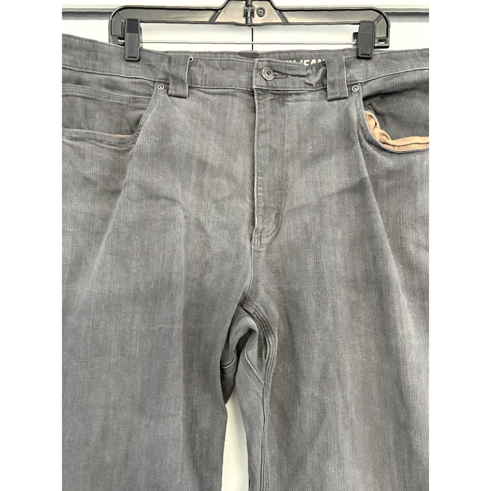 Doublet Duluth Ballroom Double Flex Men's Gray Denim Jeans Relaxed Fit 42x34 Workwear Straight Leg 5-Pocket Denim Pants Size US 42 / EU 58 - 3 Thumbnail