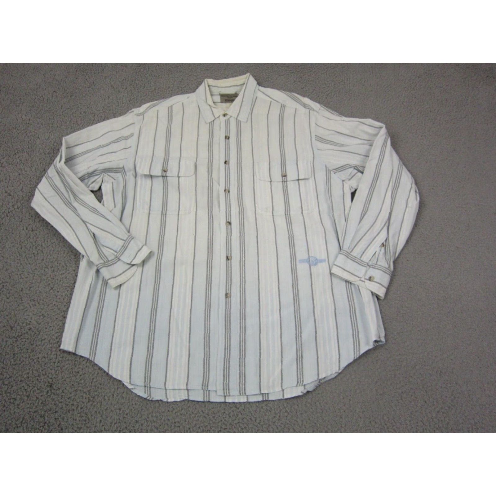 Wrangler VINTAGE Wrangler Shirt Mens 2XL White Striped Western Cowboys Shirt Mens White Striped 2XL Wrangler Western Size US XXL / EU 58 / 5 - 2 Thumbnail