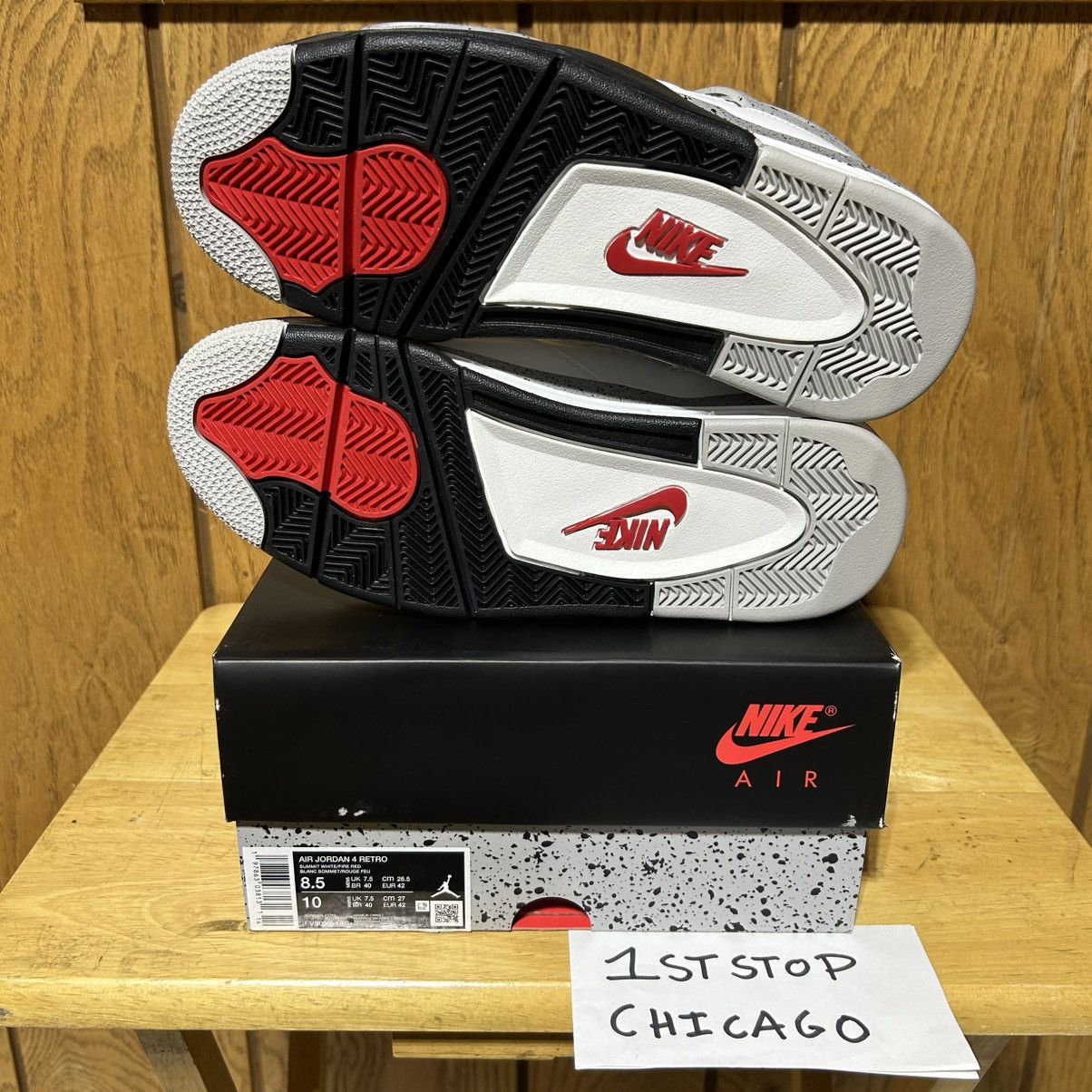 Nike Air Jordan 4 Retro OG White Cement 2025 Mens 8.5 FV5029-100 Size US 8.5 / EU 41-42 - 8 Thumbnail