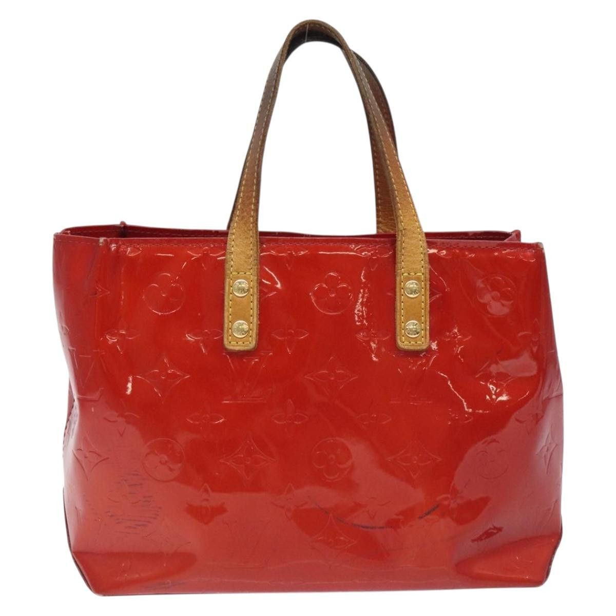 Louis Vuitton LOUIS VUITTON Monogram Vernis Reade PM Hand Bag Red Rouge Size ONE SIZE - 3 Thumbnail