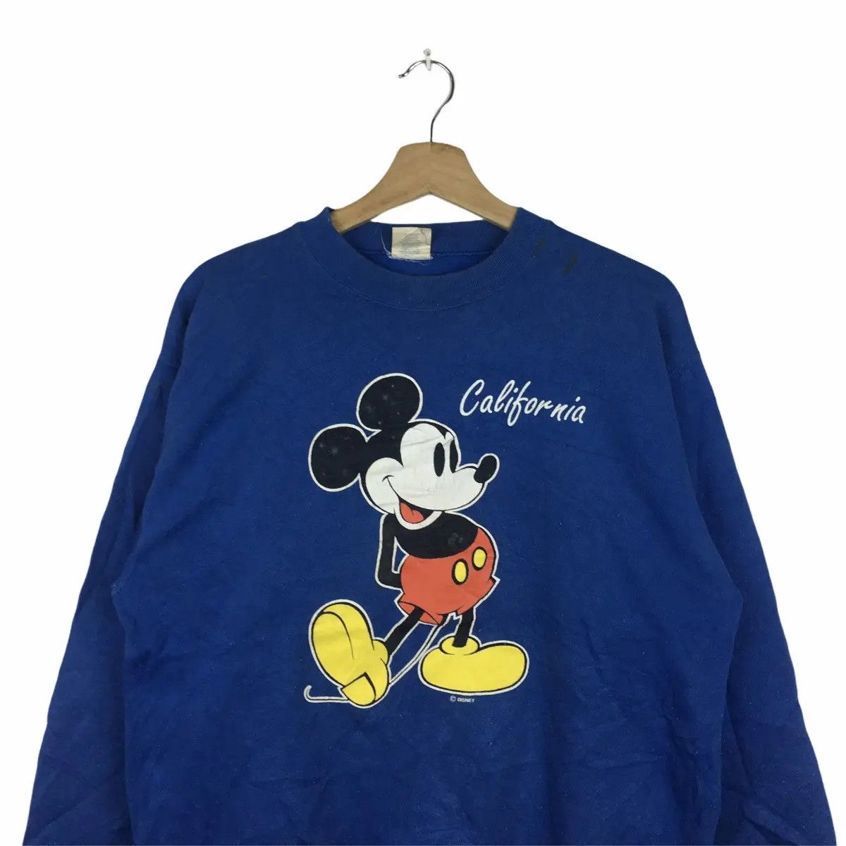 Mickey Mouse × Vintage Vtg 80’ MICKEY MOUSE DISNEY Blue Velva Sheen Sweatshirt Size US M / EU 48-50 / 2 - 2 Thumbnail