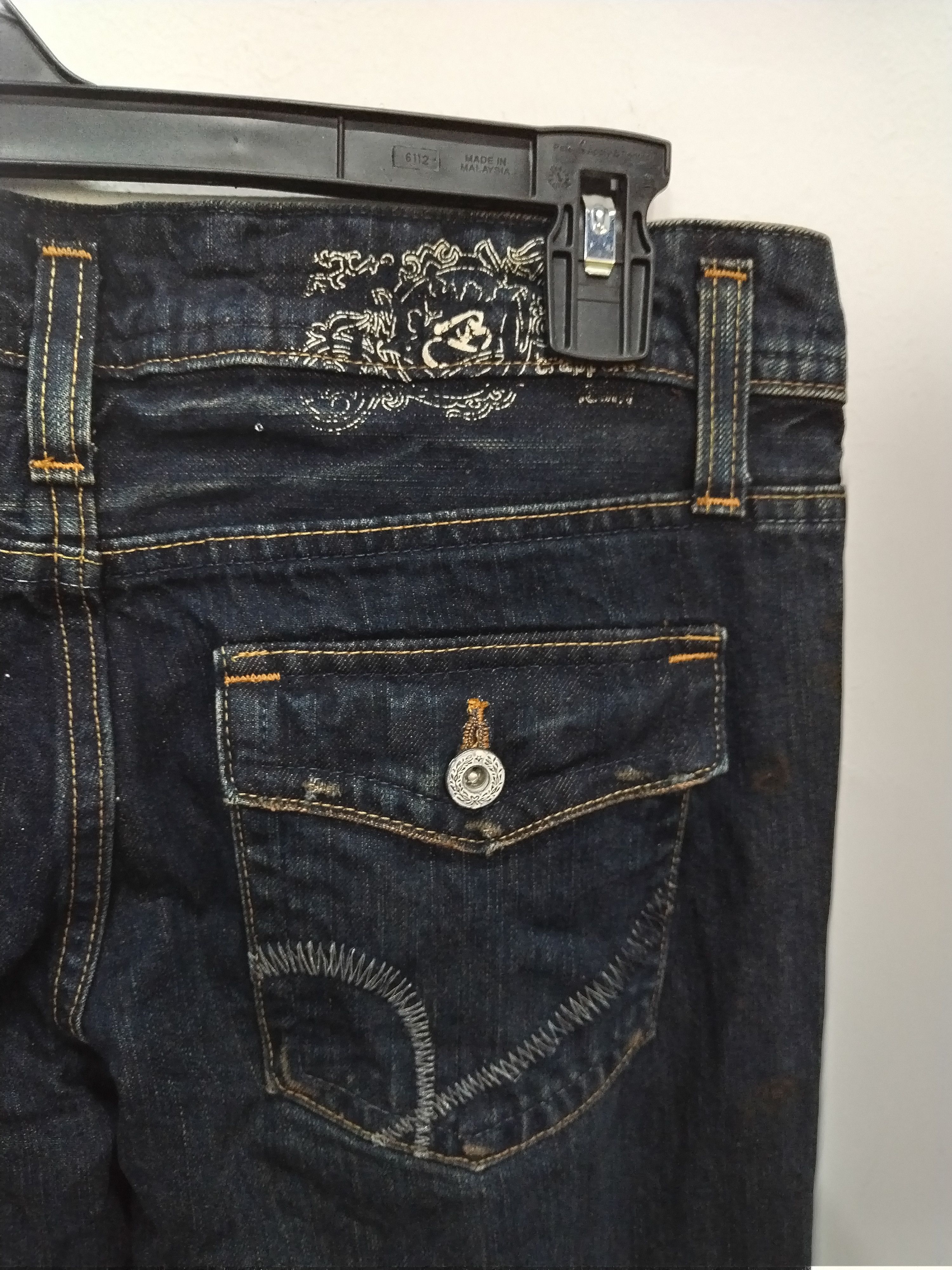 If Six Was Nine 💥STEALS! FLARE BRAPPERS DISTRESSED DESIGN JEANS Size 32" / US 10 / IT 46 - 10 Thumbnail