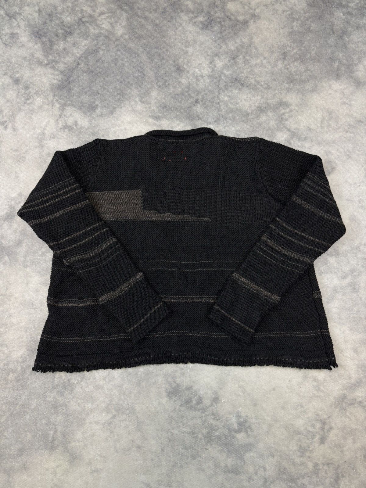 Japanese Brand × Vintage Vintage Japanese Brand Knit Sweater Cropped Asymmetrical 90s Size US M / EU 48-50 / 2 - 2 Thumbnail