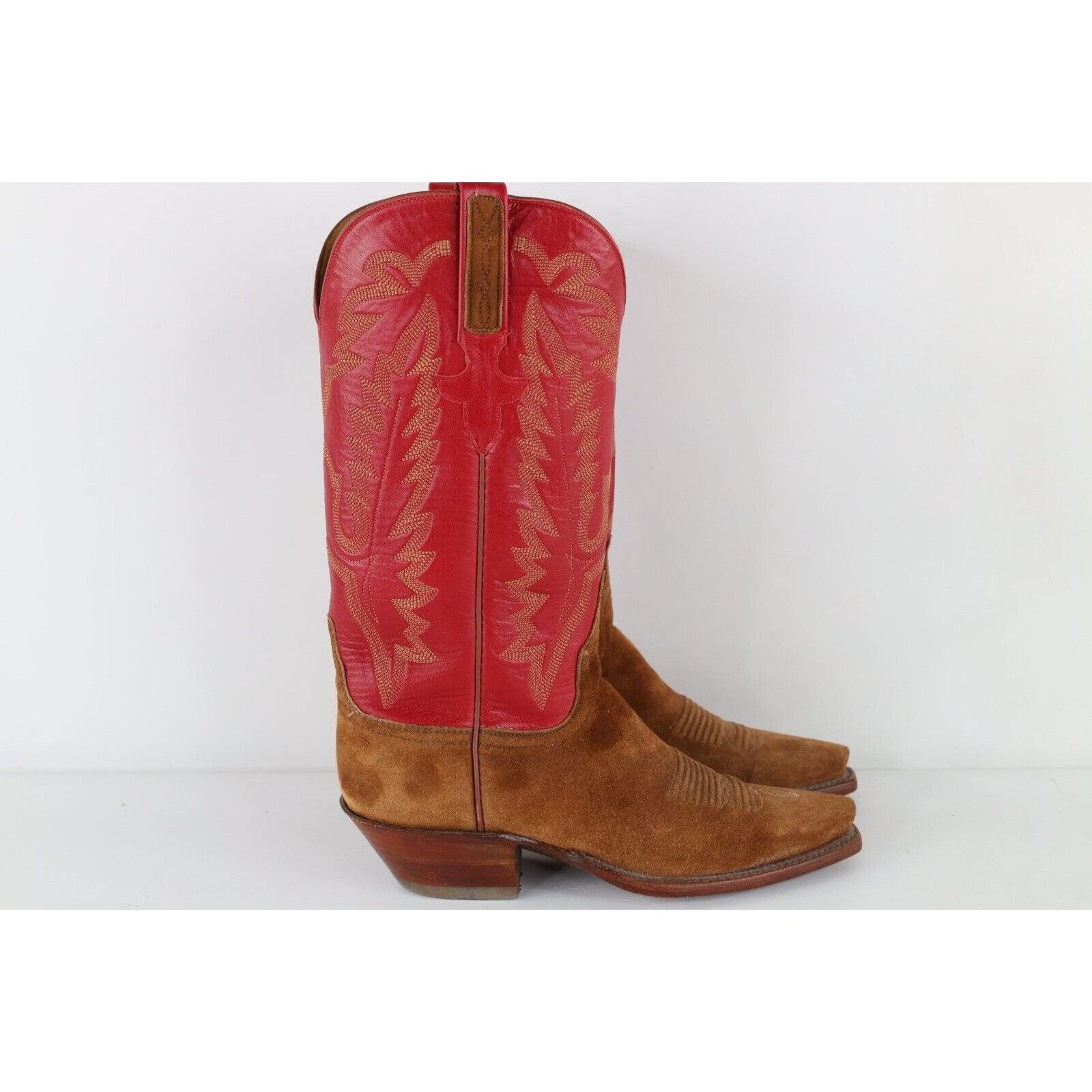 Lucchese Lucchese Classics Handmade Tribal Suede Leather Cowboy Boots Size US 5.5 / IT 35.5 - 4 Thumbnail