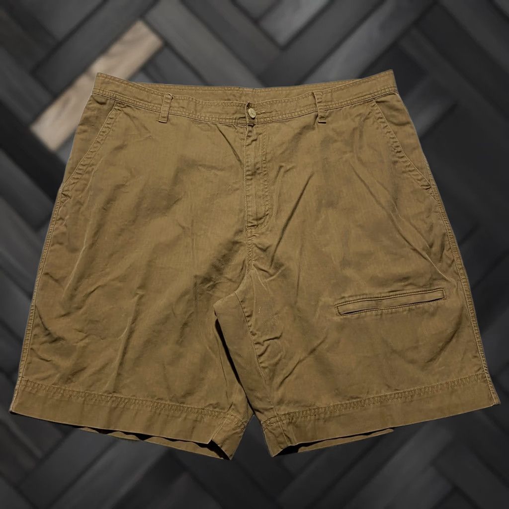 Vintage Ashworth Mens 40 W Khaki Brown 100% Cotton Flat Front Golf Chino Shorts Classic Size US 40 / EU 56 - 1 Thumbnail