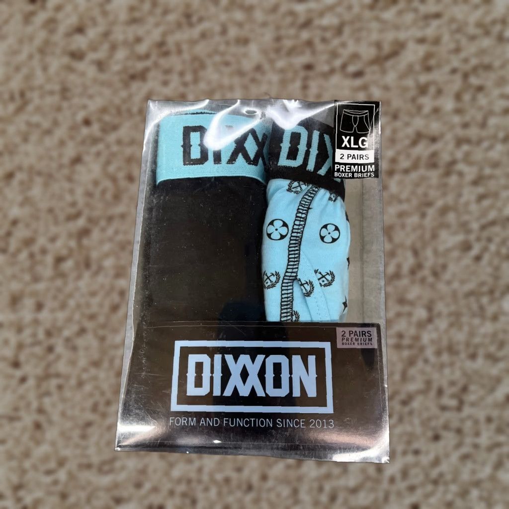 Vintage Dixxon Boxer Briefs Men XL Blue AOP Clover Crest Star Two Pack Size 46R - 1 Thumbnail