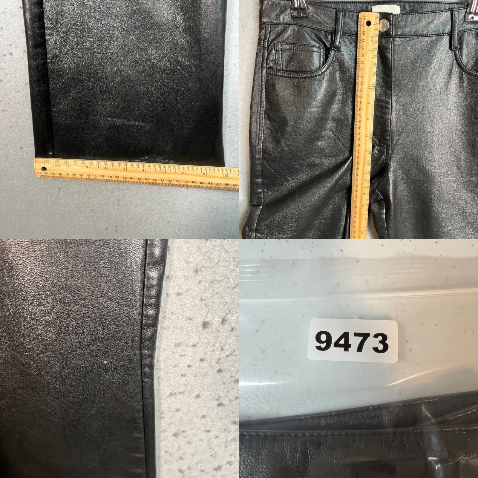 Vintage VINTAGE Wilfred Womens Black Faux Leather Flared Pants Size 6 Size 28" / US 6 / IT 42 - 8 Thumbnail