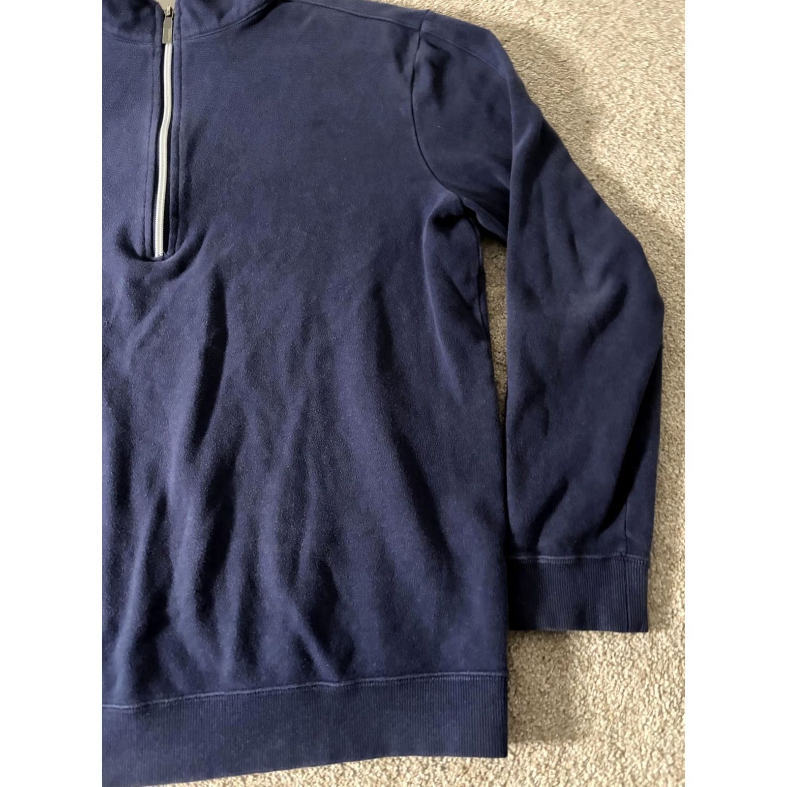 Vintage Straight Down Sweatshirt Mens M Blue 1/4 Zip Mock Neck Golf Pullover Fleece Size US M / EU 48-50 / 2 - 3 Thumbnail