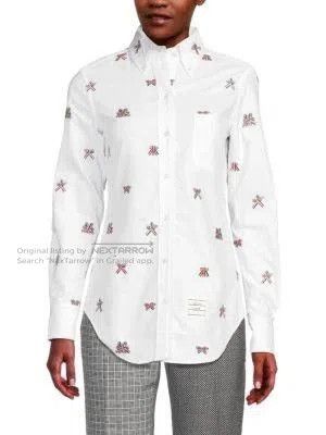 Thom Browne Thom Browne Bow Embroidered Shirt. Size US M / EU 48-50 / 2 - 6 Thumbnail