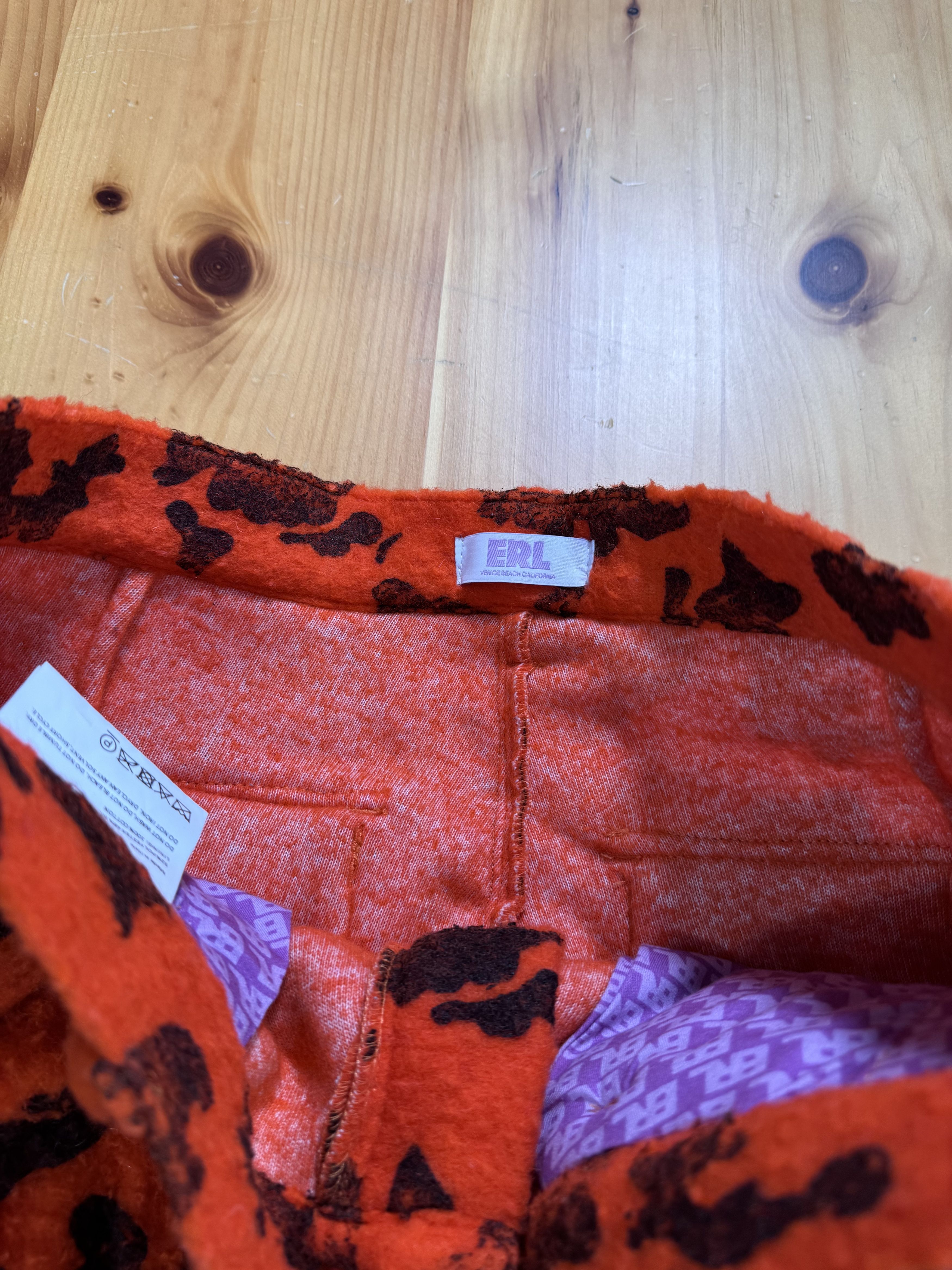 ERL ERL Wool Camo Shorts Orange Quilt Size US 34 / EU 50 - 4 Thumbnail