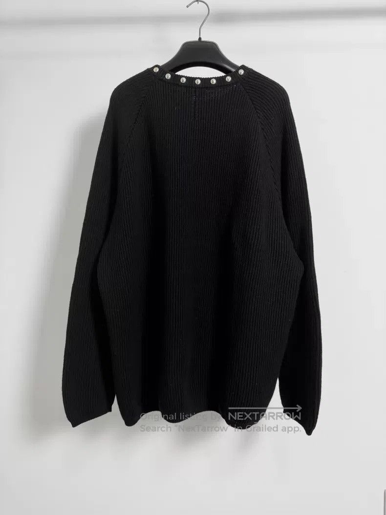 Saint Laurent Paris Saint Laurent Paris Studded Round Neck Black Knit Sweater Size US M / EU 48-50 / 2 - 2 Thumbnail