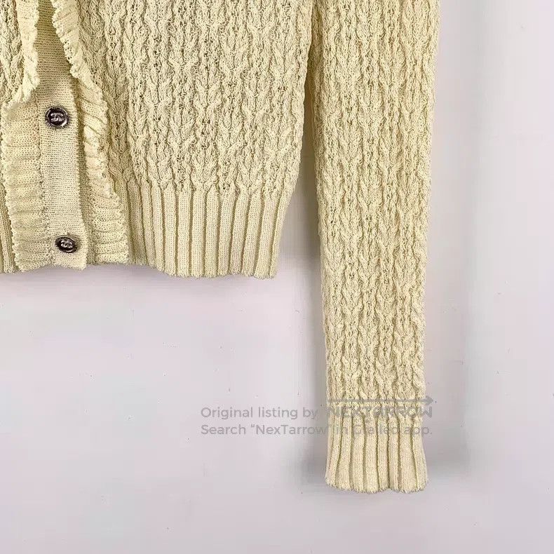 Chanel Chanel 25C beige cotton twisted round neck single-breasted Size XXS / US 00 / IT 34 - 4 Thumbnail