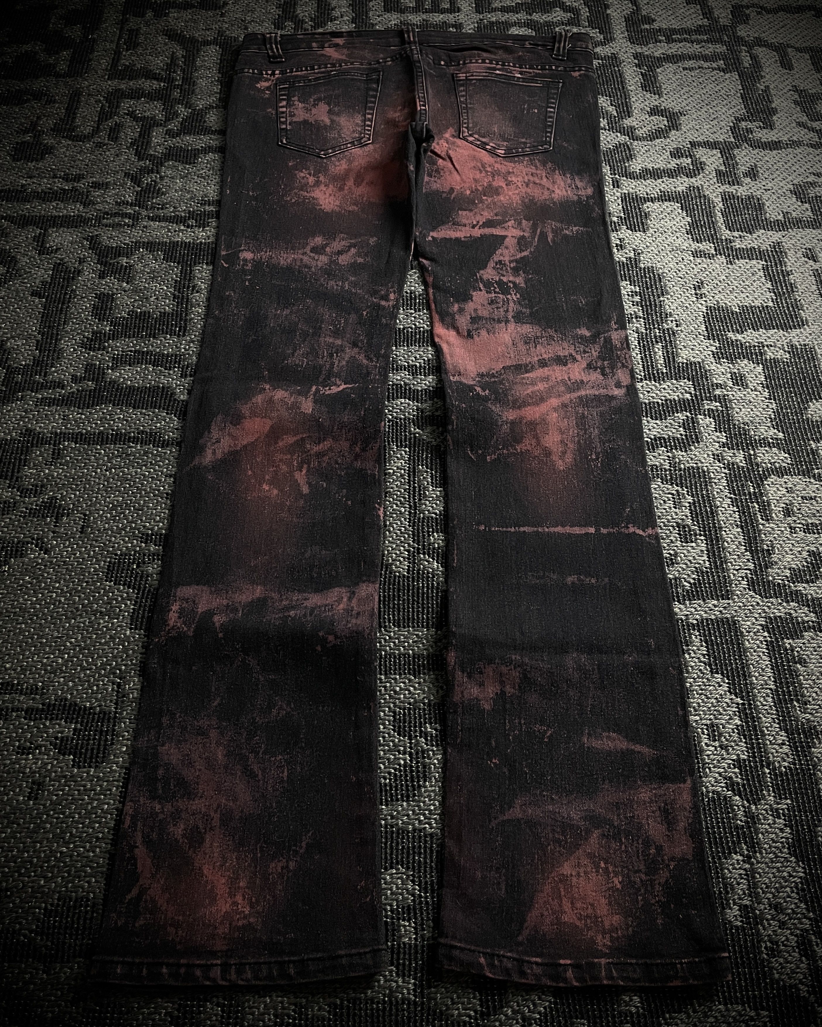 Japanese Brand Sixh Bloodwash Gothic Print Denim Size US 33 - 8 Thumbnail