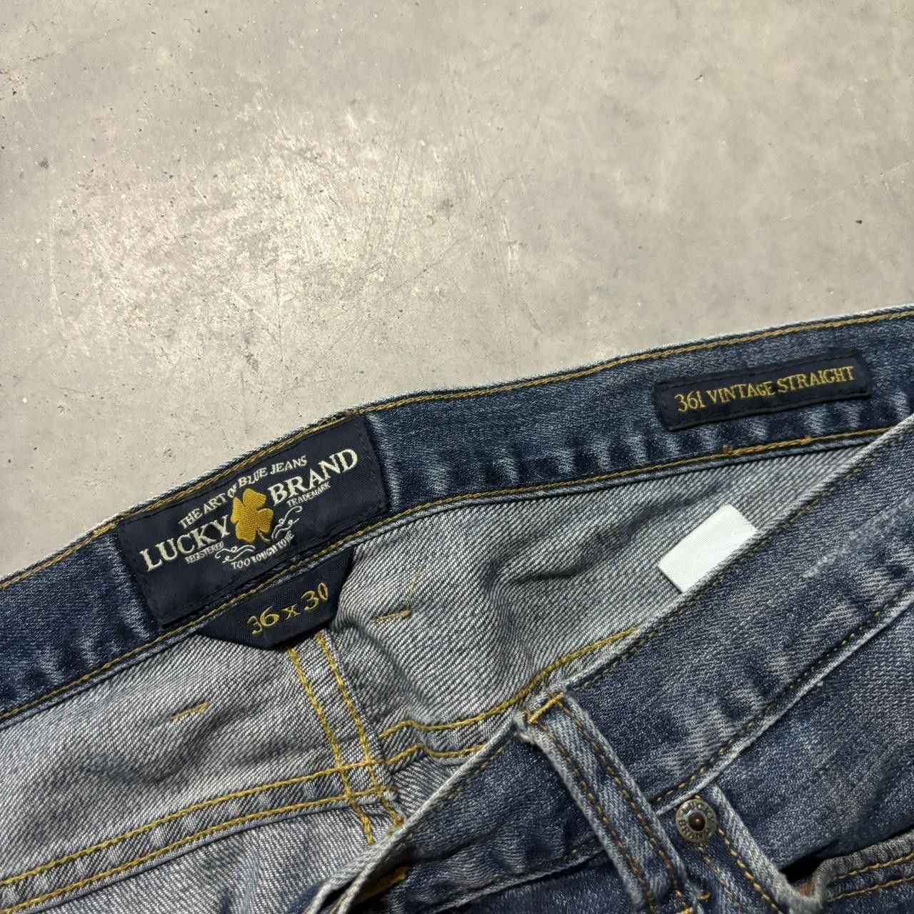 Japanese Brand × Vintage Crazy Vintage Y2K/2000s Baggy Grunge Dark Wash Skater Denim Jeans! Size US 36 / EU 52 - 8 Thumbnail